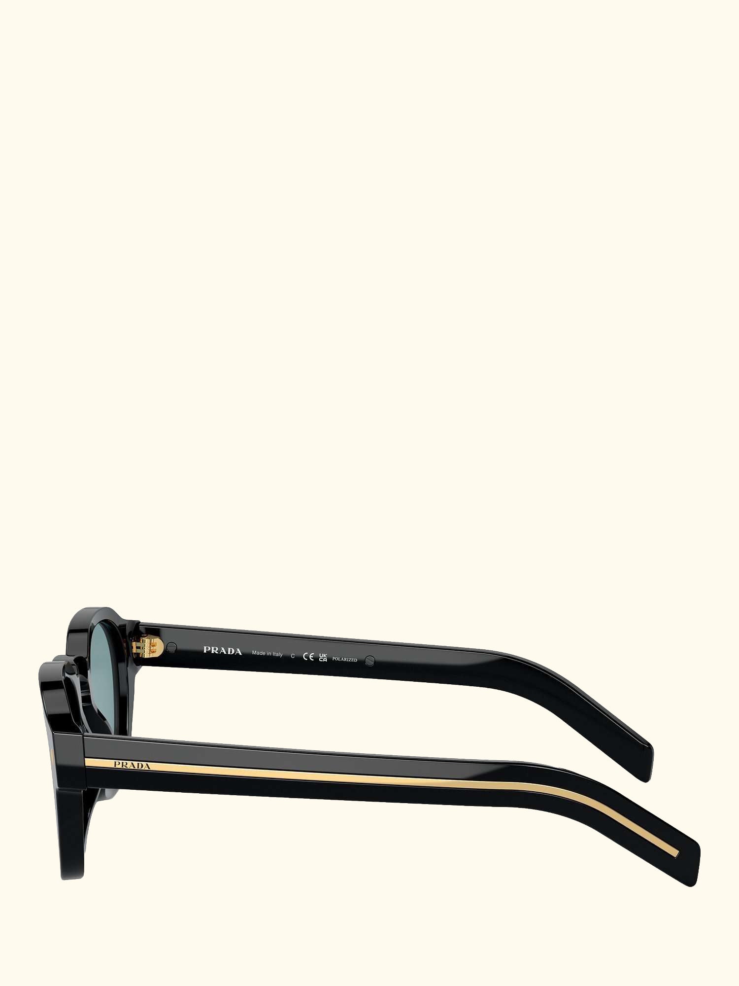PR A16S Men's Rectangular Sunglasses, Black