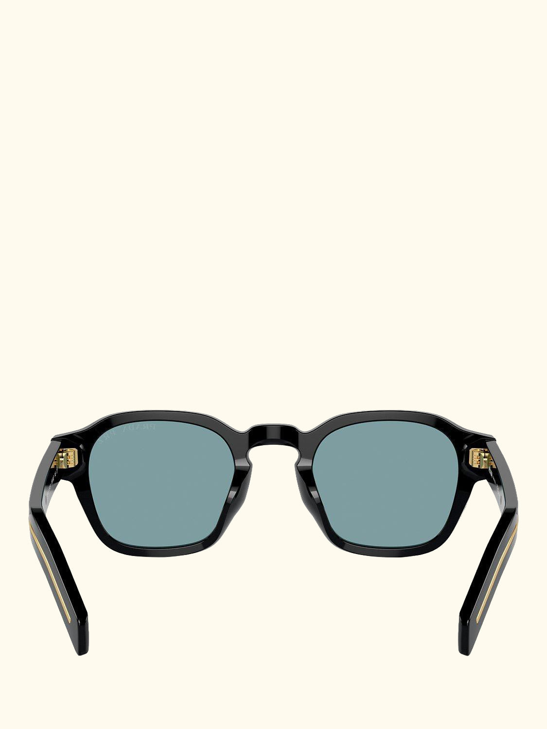 PR A16S Men's Rectangular Sunglasses, Black