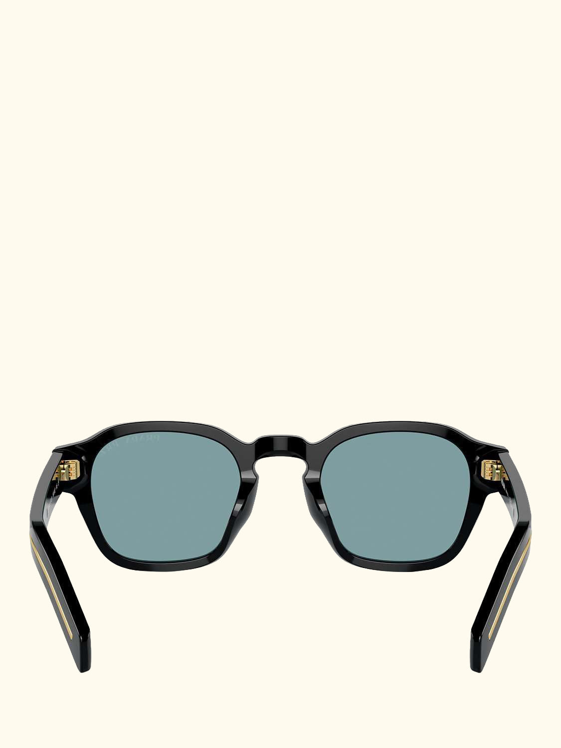 PR A16S Men's Rectangular Sunglasses, Black
