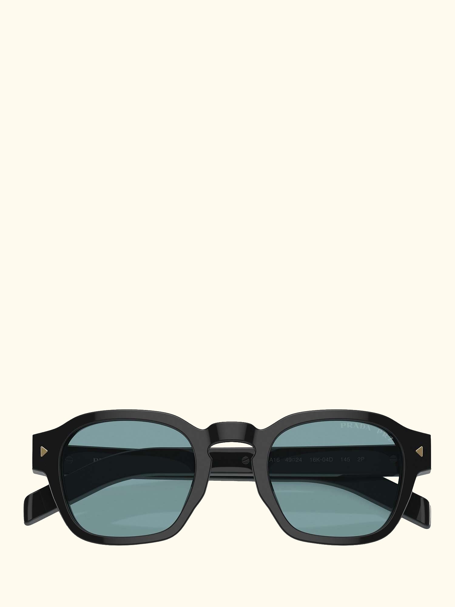 PR A16S Men's Rectangular Sunglasses, Black