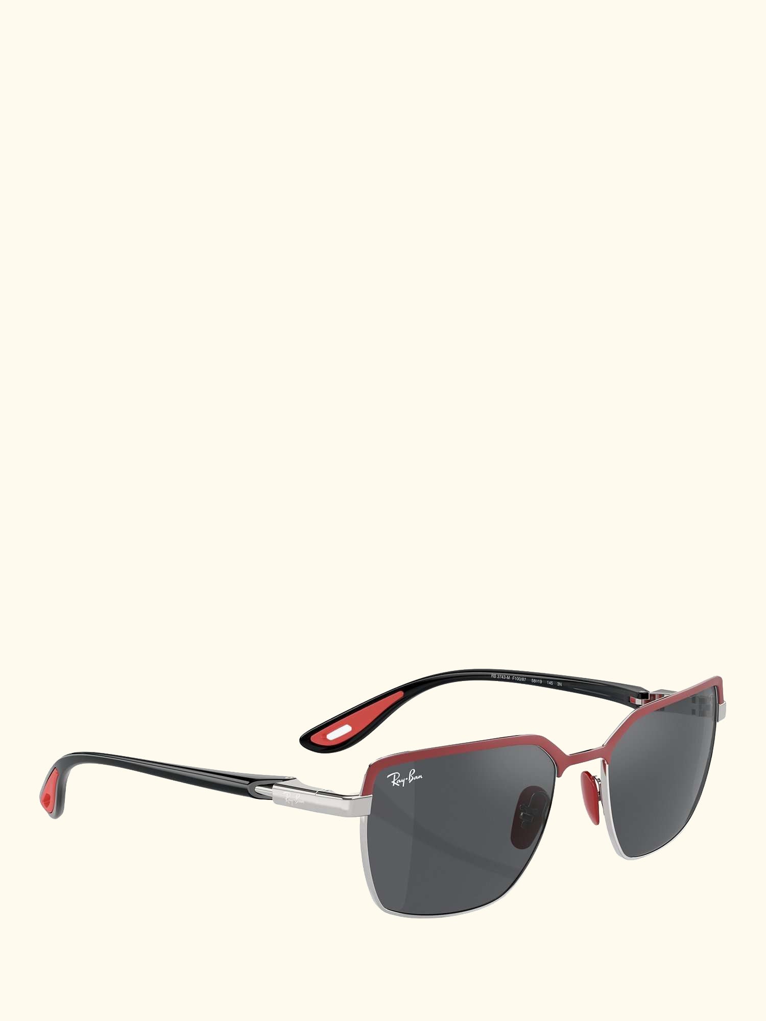 RB3743M Scuderia Ferrari Men's Rectangular Sunglasses