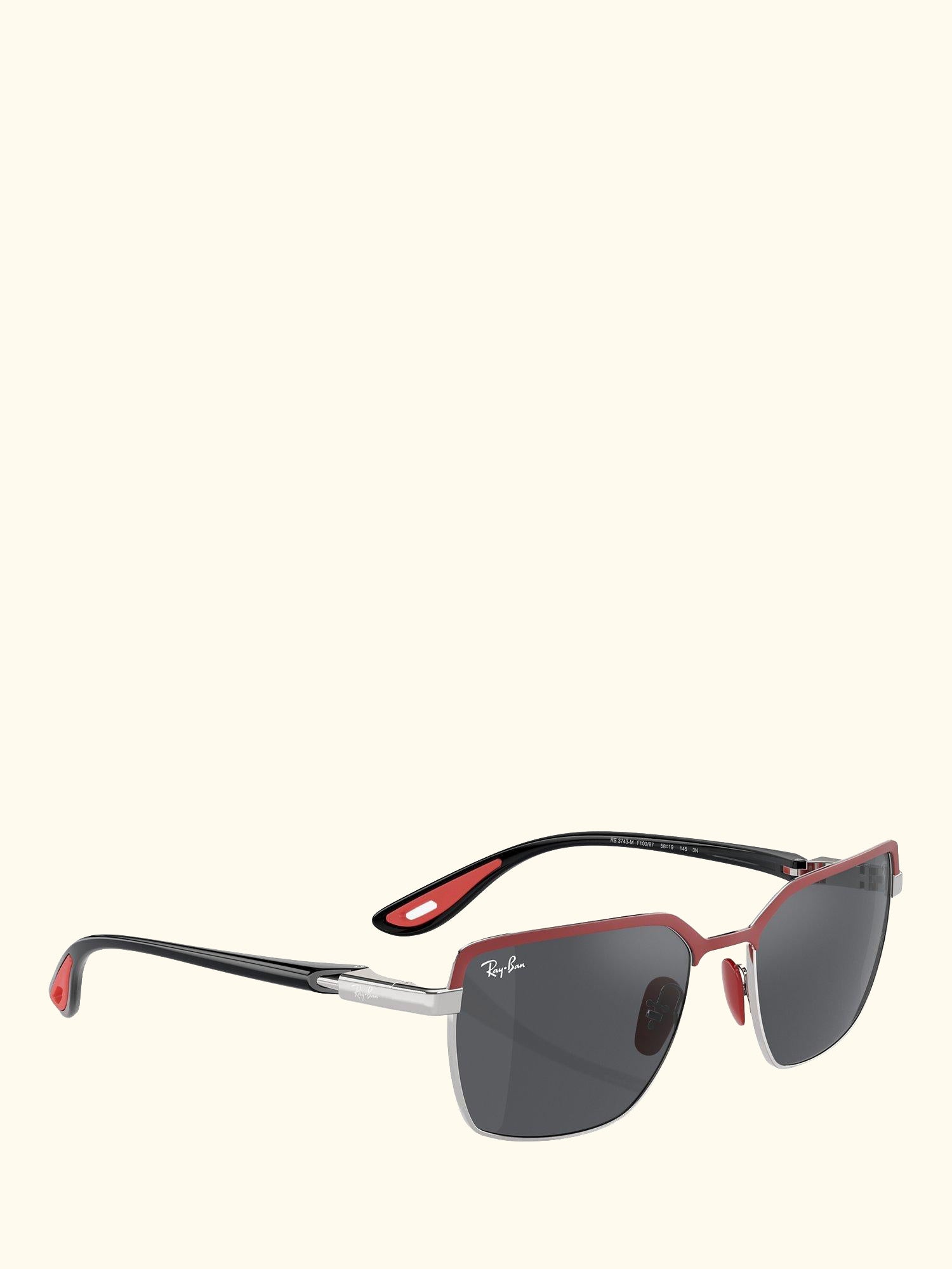 RB3743M Scuderia Ferrari Men's Rectangular Sunglasses
