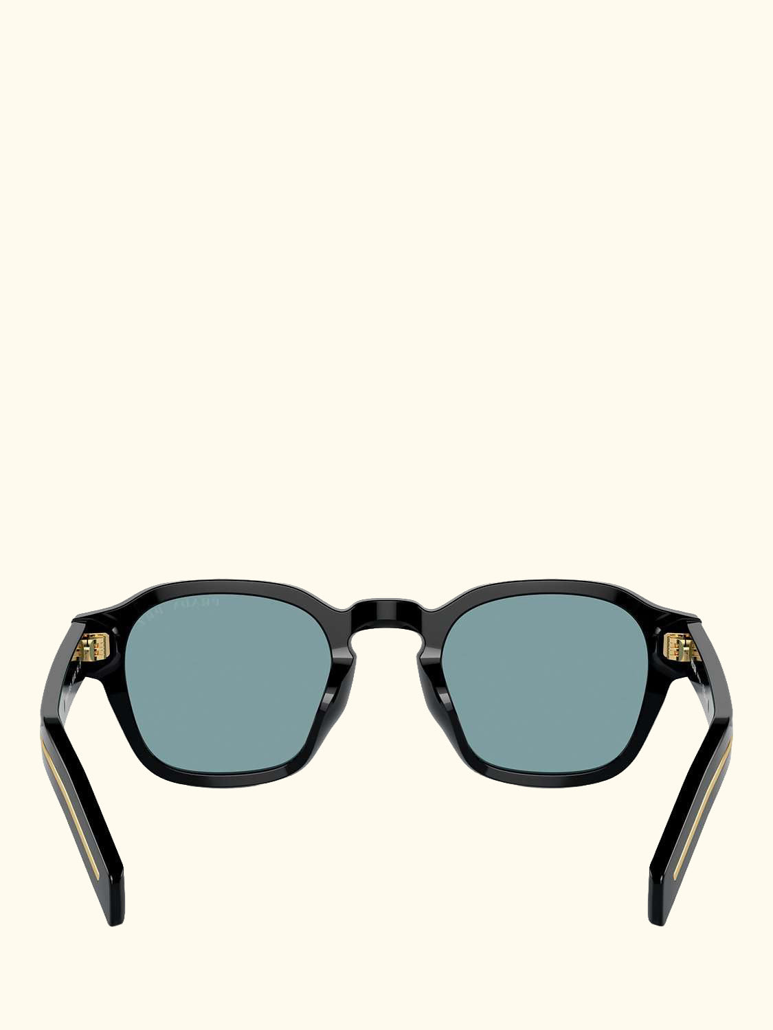 PR A16S Men's Phantos Polarised Sunglasses, Black/Green