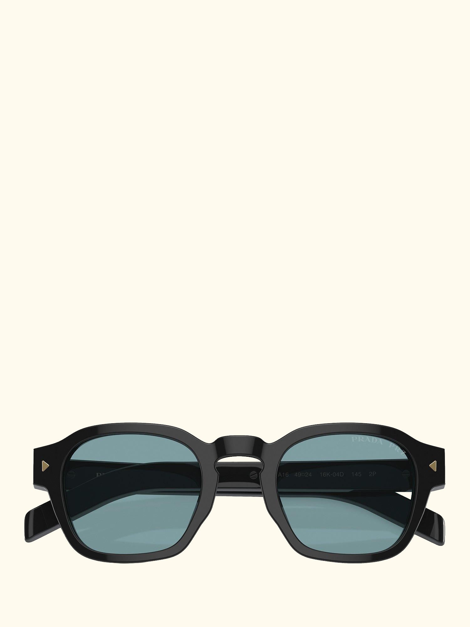 PR A16S Men's Phantos Polarised Sunglasses, Black/Green