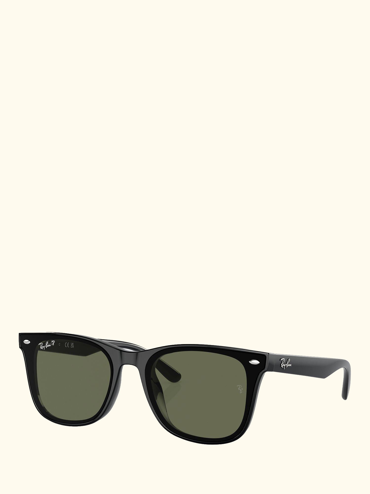 RB4420 Men's Polarised Rectangular Sunglasses, Black