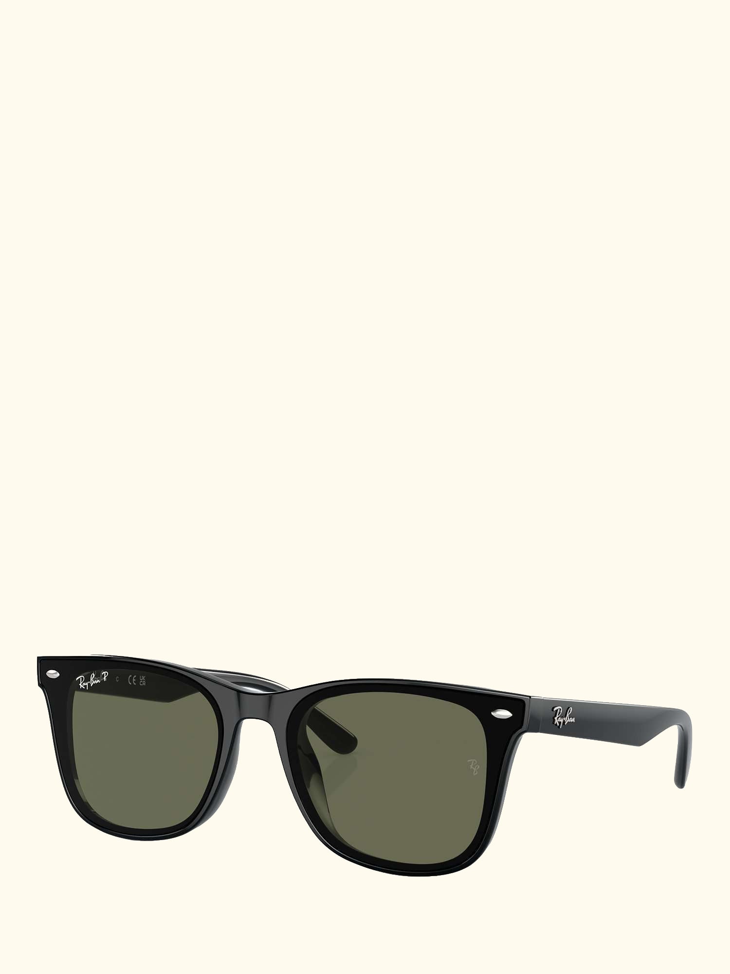 RB4420 Men's Polarised Rectangular Sunglasses, Black