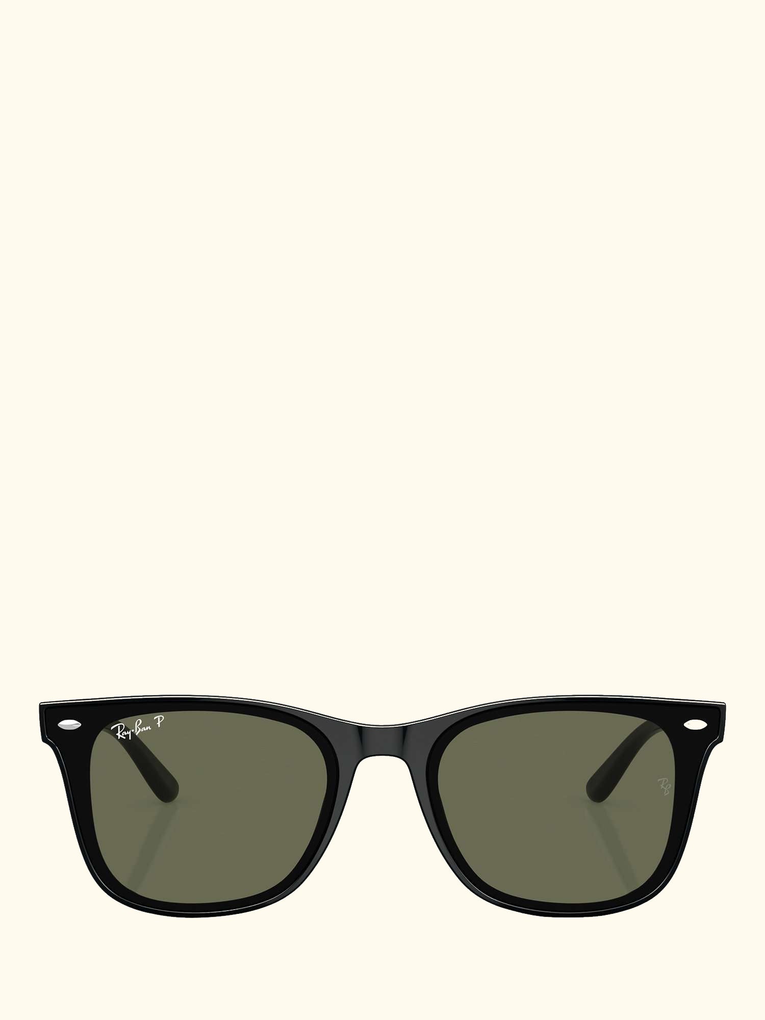 RB4420 Men's Polarised Rectangular Sunglasses, Black
