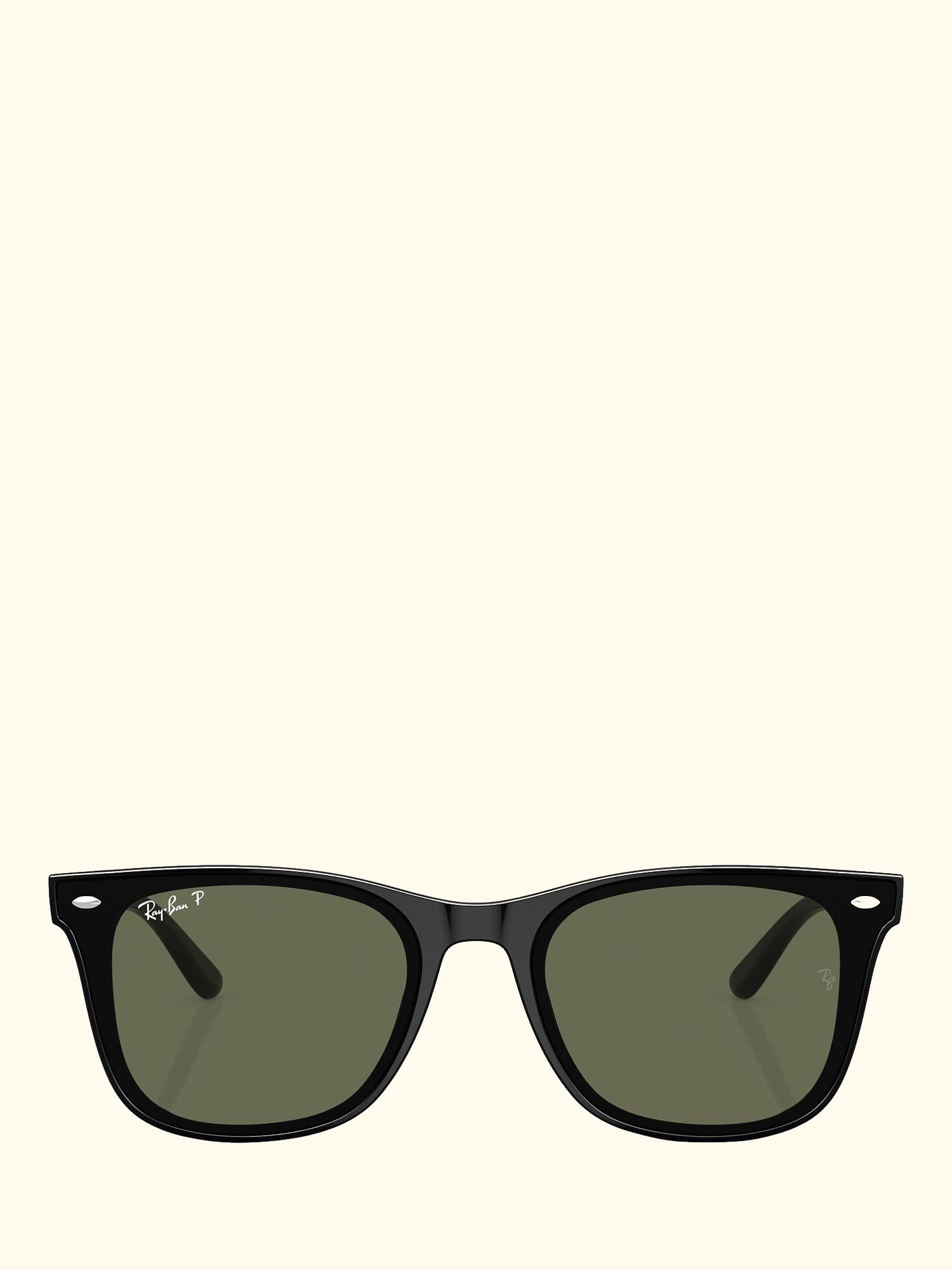RB4420 Men's Polarised Rectangular Sunglasses, Black