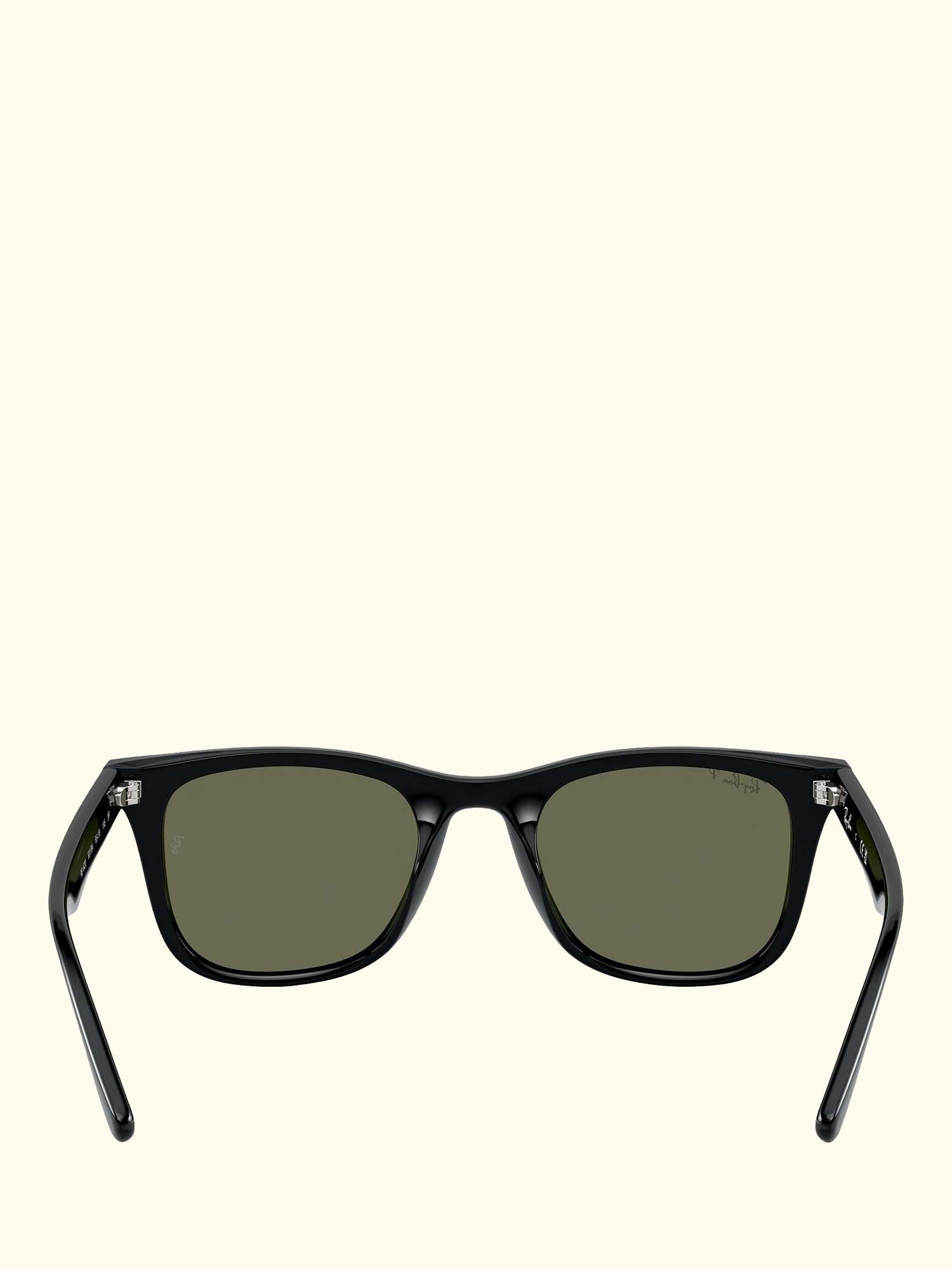 RB4420 Men's Polarised Rectangular Sunglasses, Black
