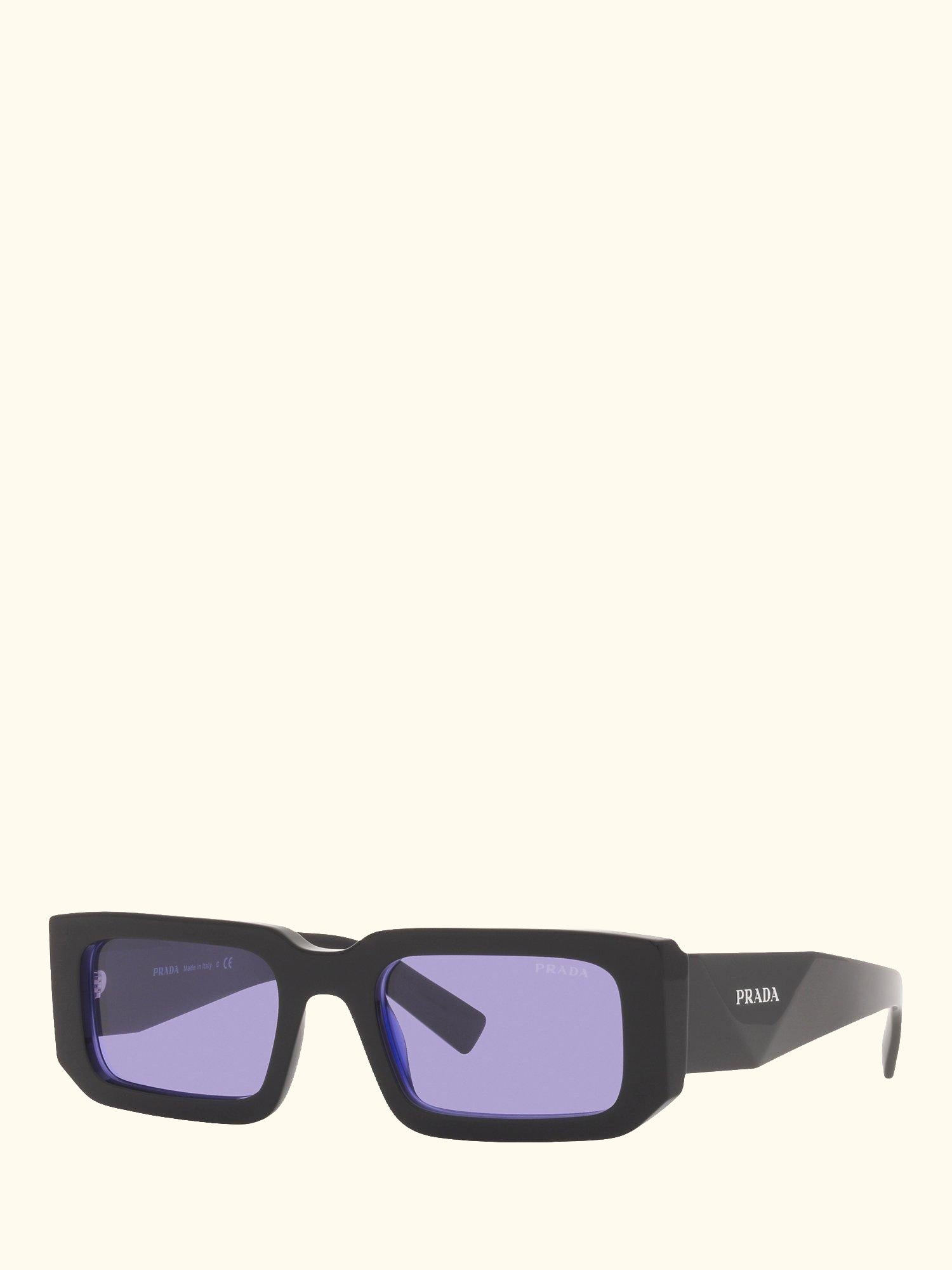 PR 06YS Men's Rectangular Sunglasses, Black/Purple