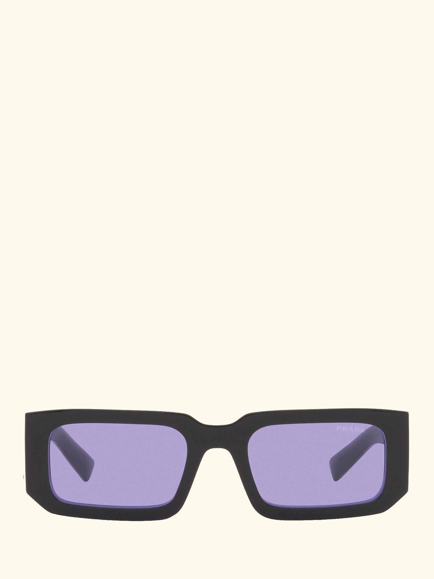 PR 06YS Men's Rectangular Sunglasses, Black/Purple