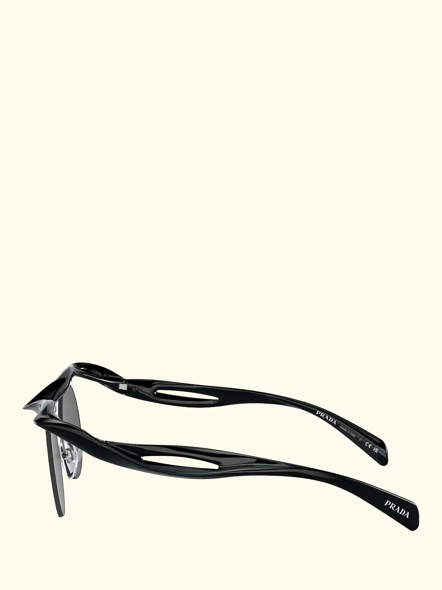 PR A24S Women's Round Sunglasses, Black