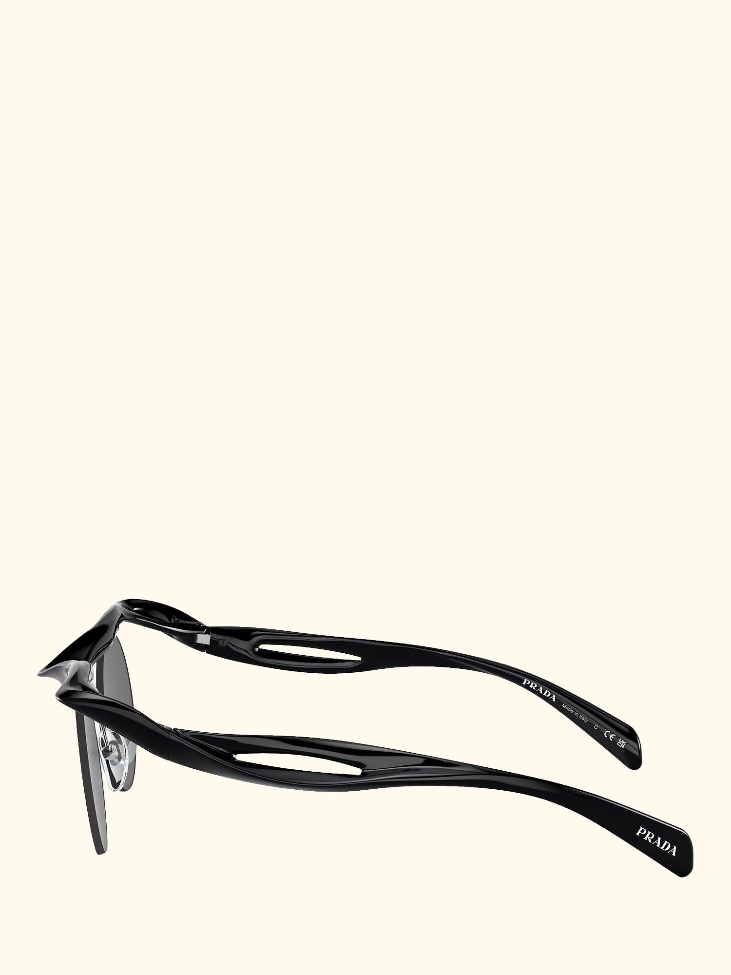 PR A24S Women's Round Sunglasses, Black