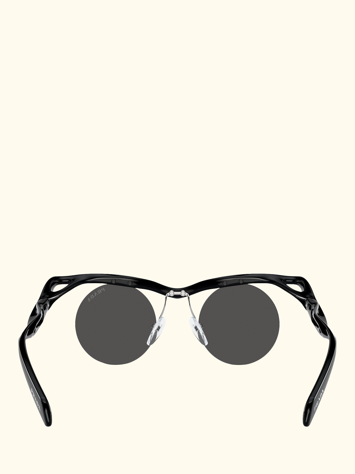 PR A24S Women's Round Sunglasses, Black
