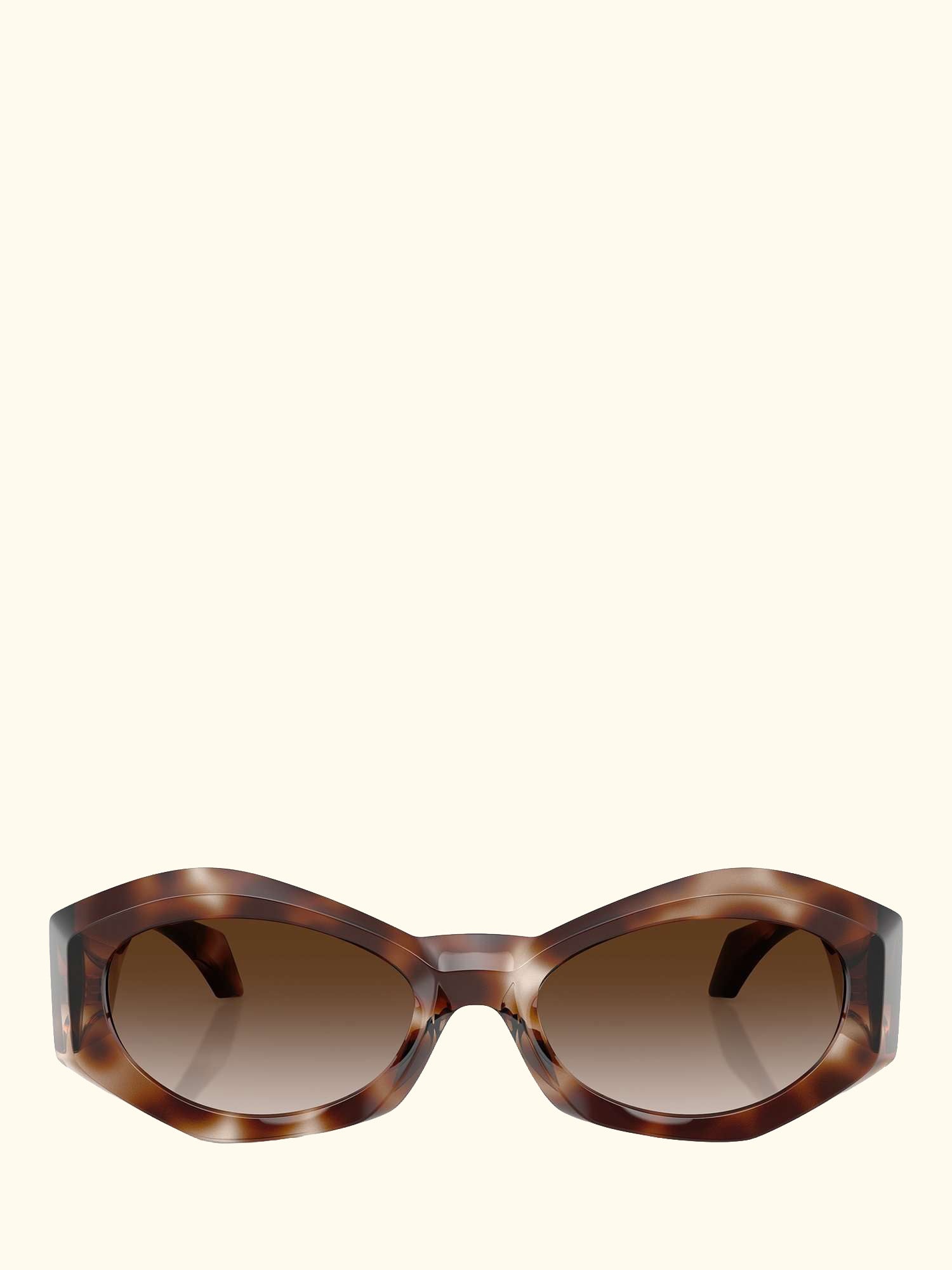 VE4466U Women's Oval Sunglasses, Havana