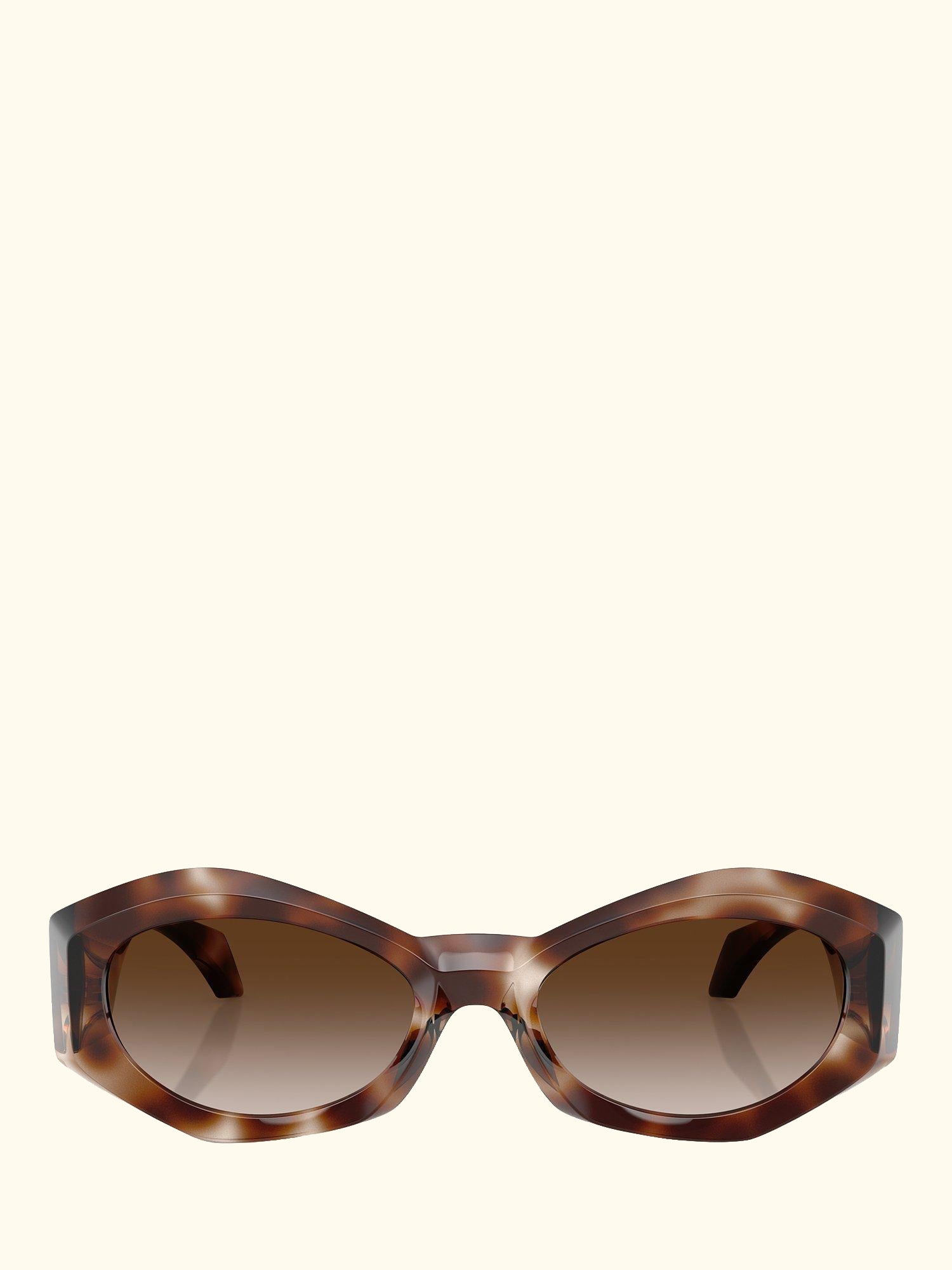 VE4466U Women's Oval Sunglasses, Havana