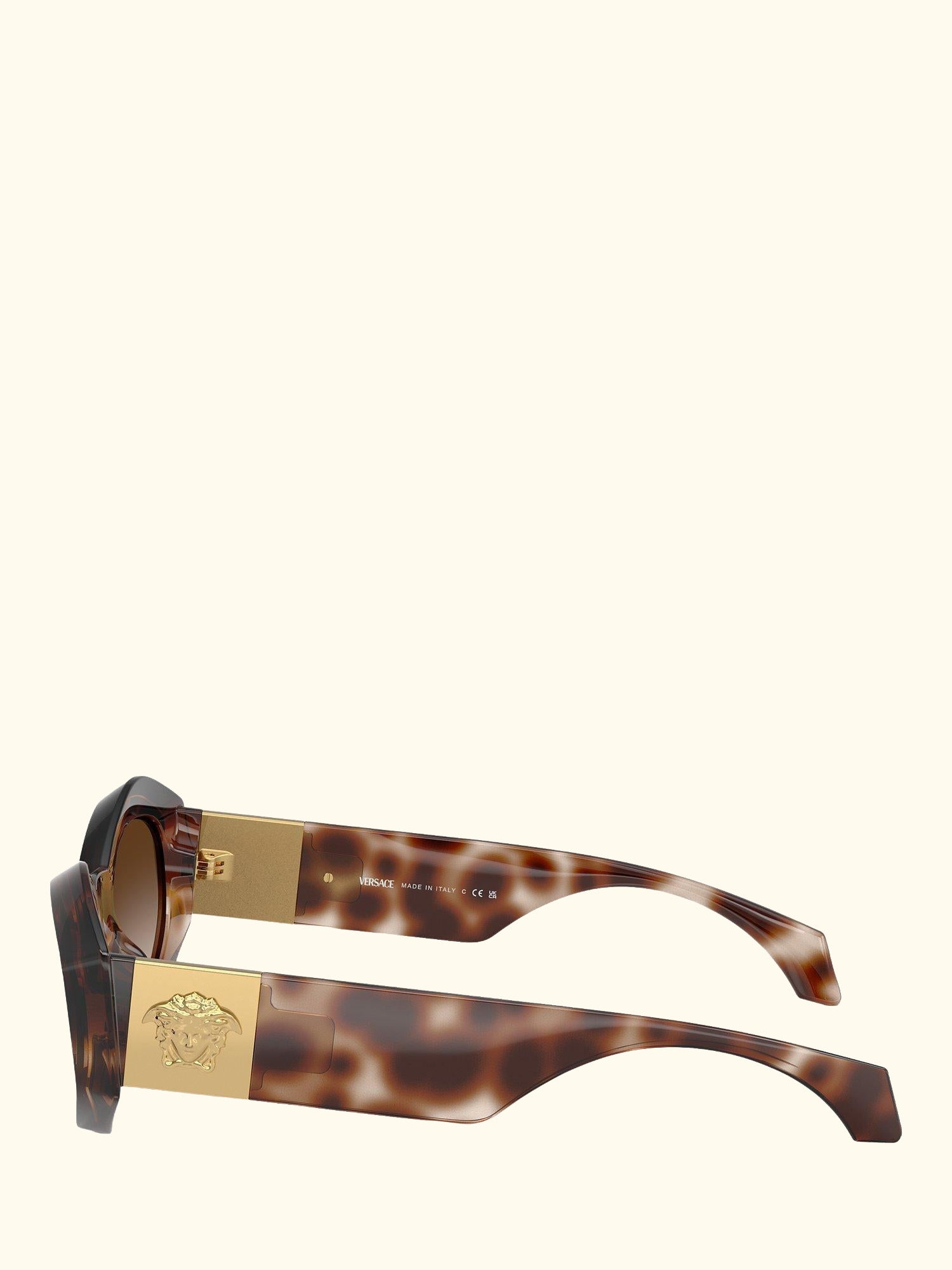 VE4466U Women's Oval Sunglasses, Havana