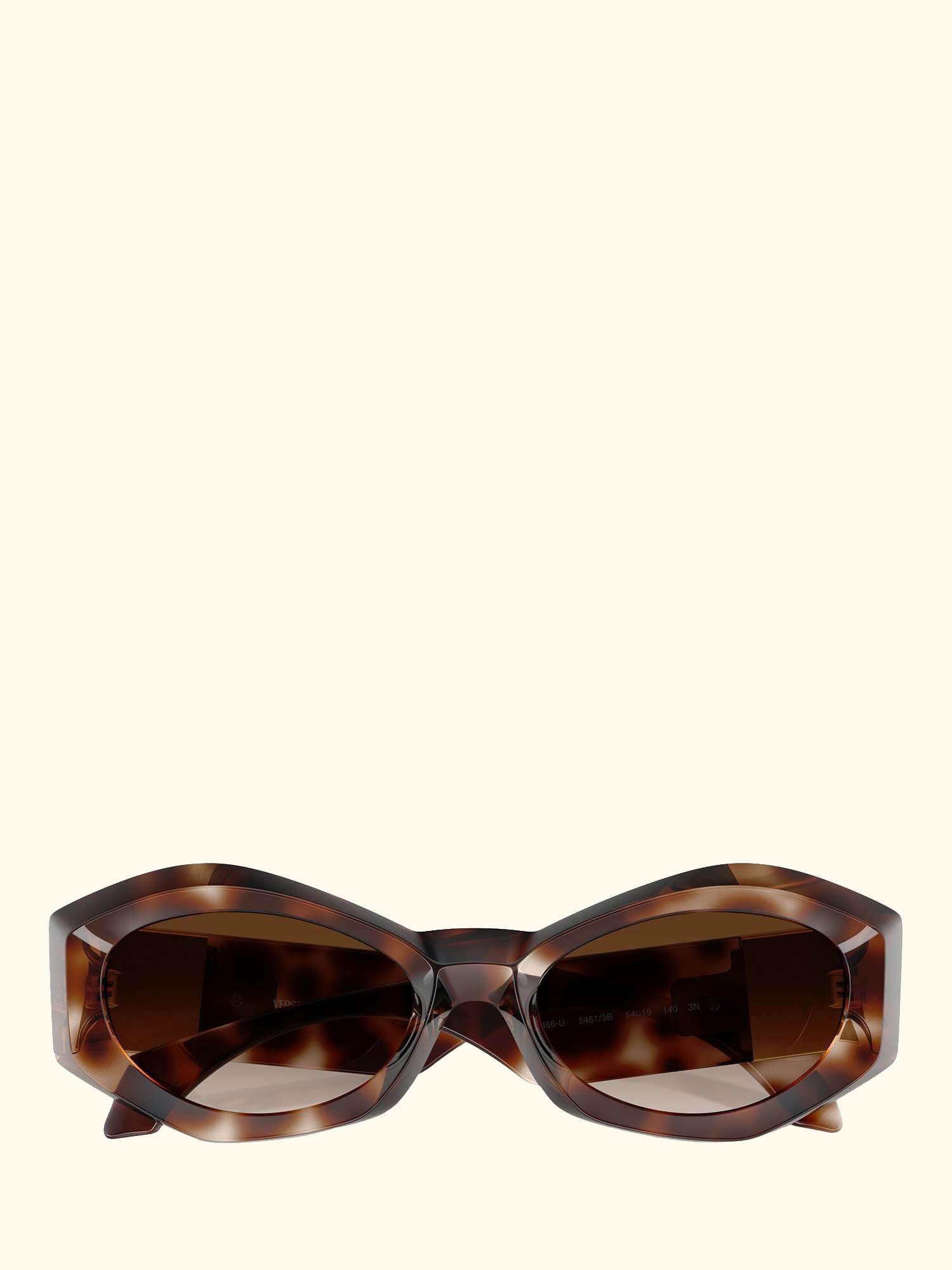 VE4466U Women's Oval Sunglasses, Havana