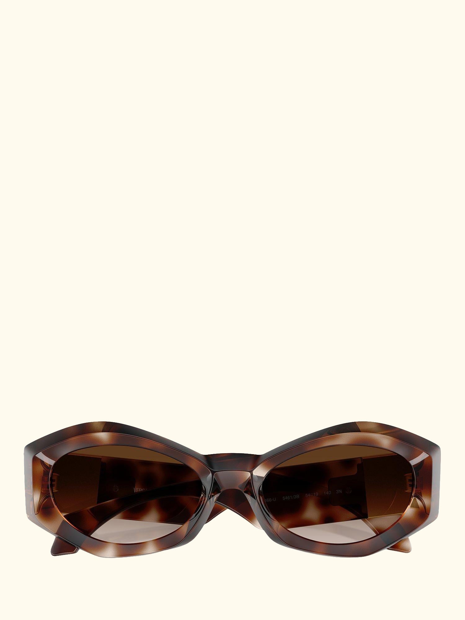 VE4466U Women's Oval Sunglasses, Havana