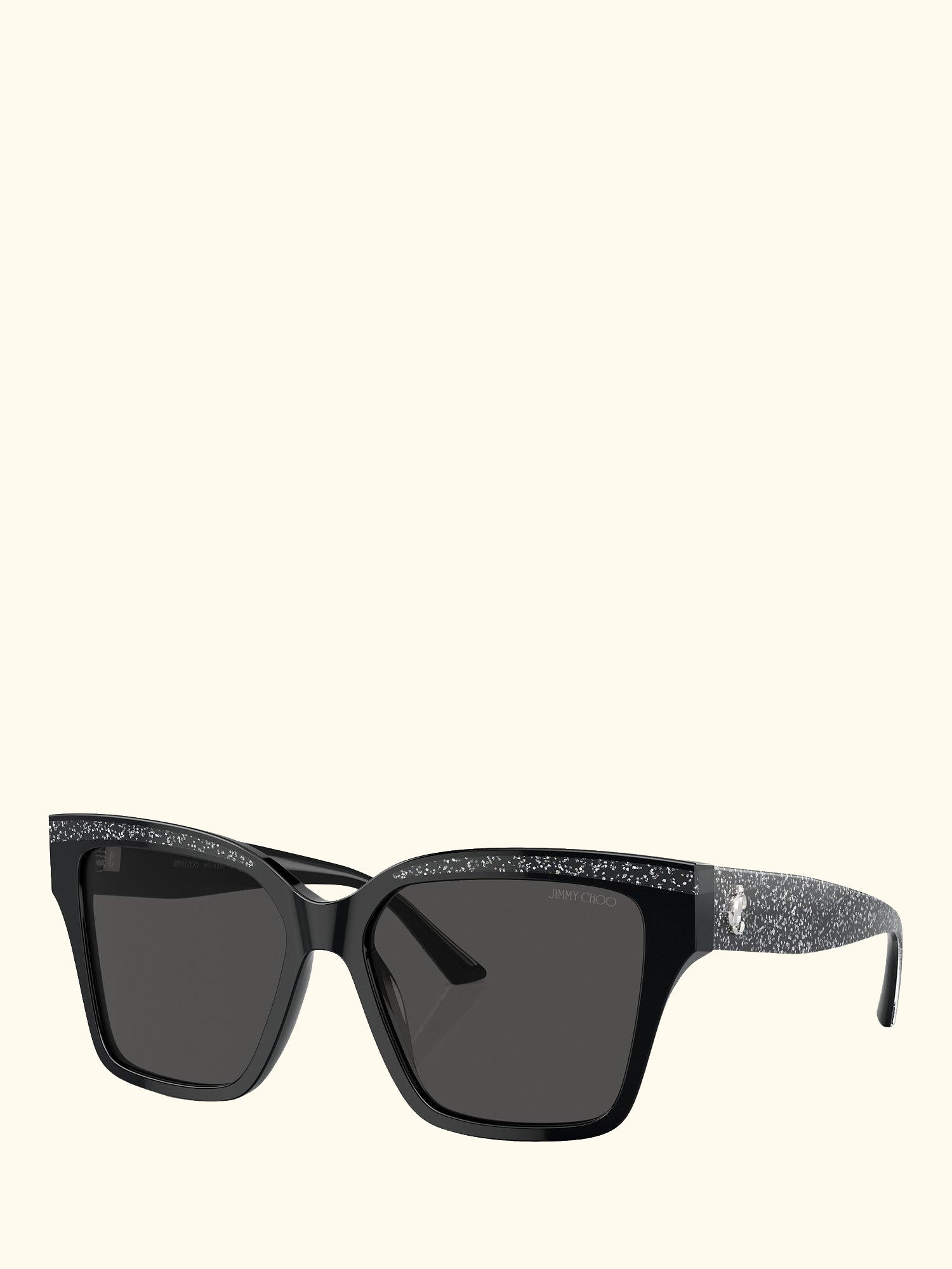 0JC5003 Women's Cat's Eye Sunglasses, Black/Silver