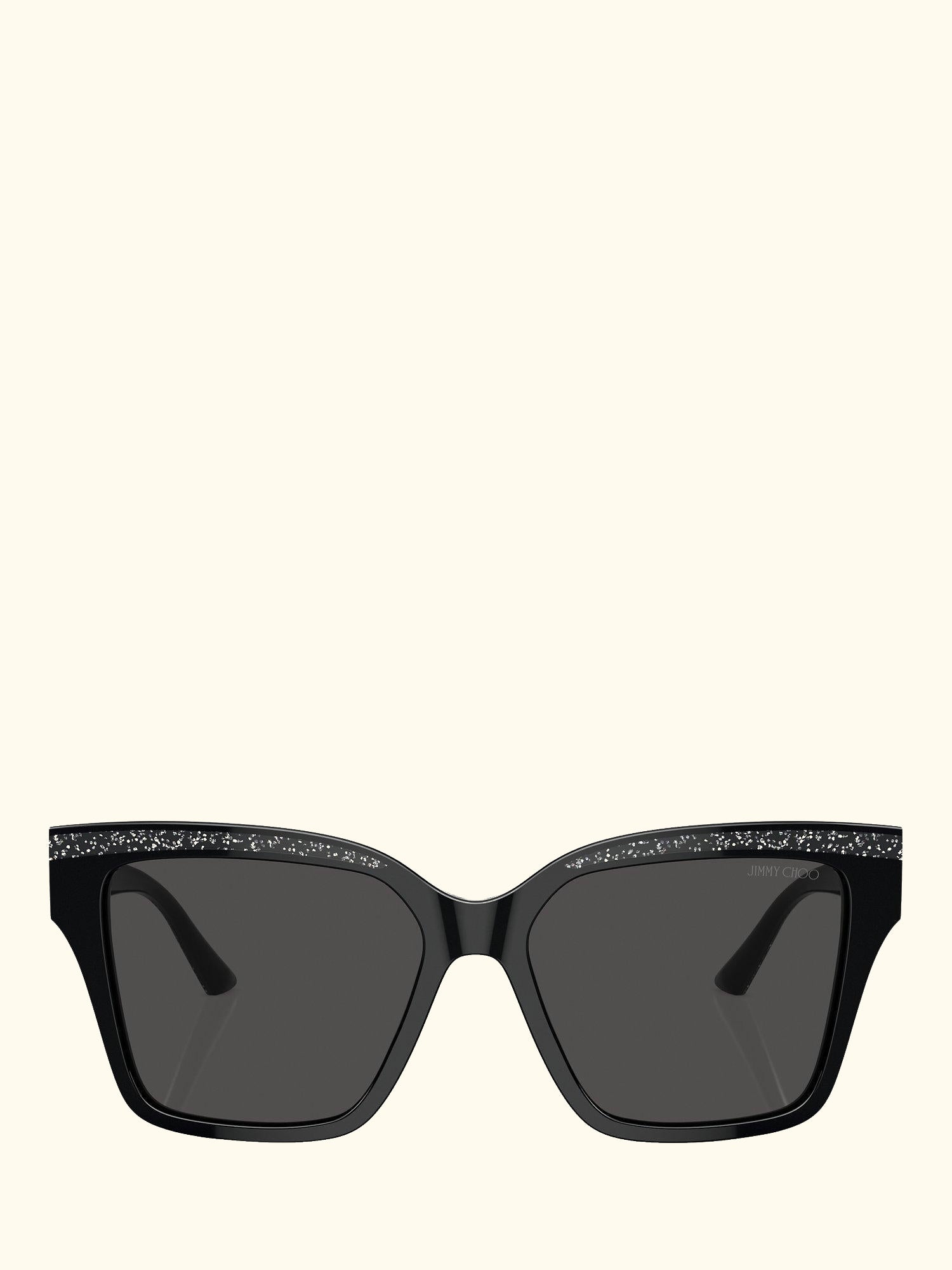 0JC5003 Women's Cat's Eye Sunglasses, Black/Silver