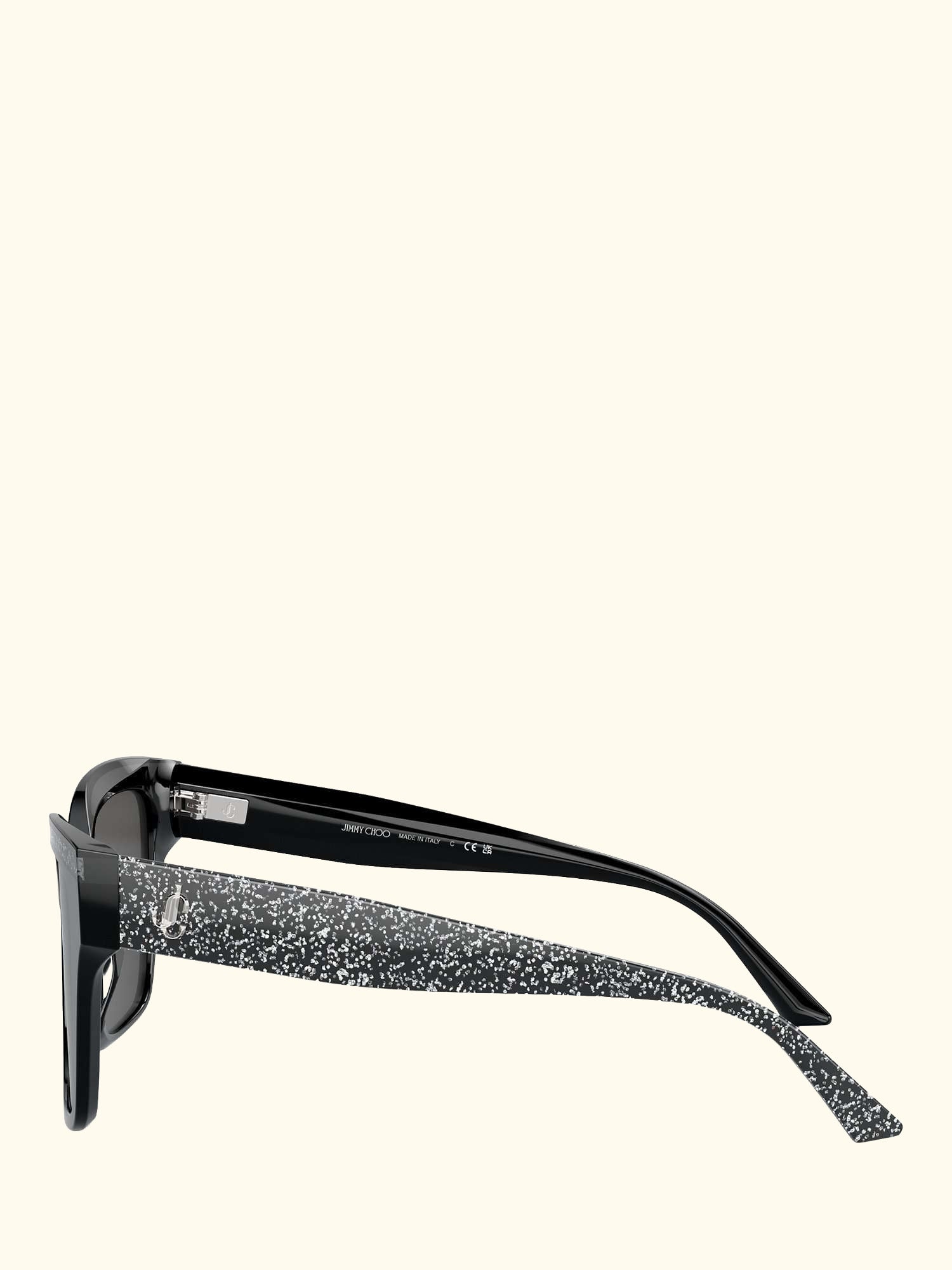 0JC5003 Women's Cat's Eye Sunglasses, Black/Silver