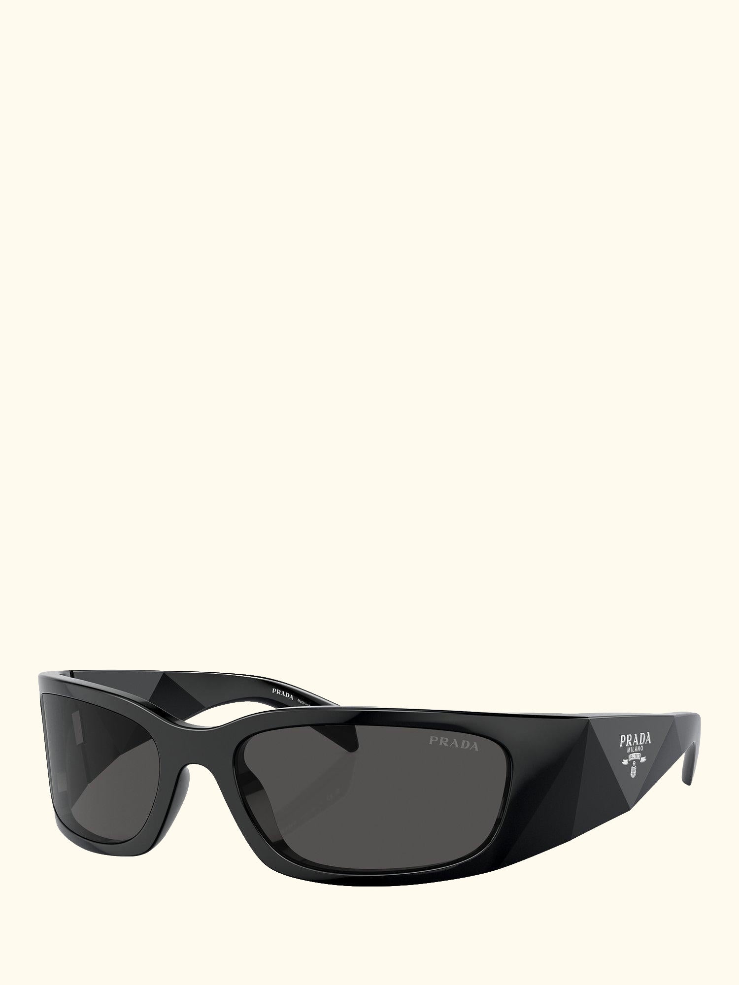 PR A14S Women's Wrap Sunglasses, Black/Grey
