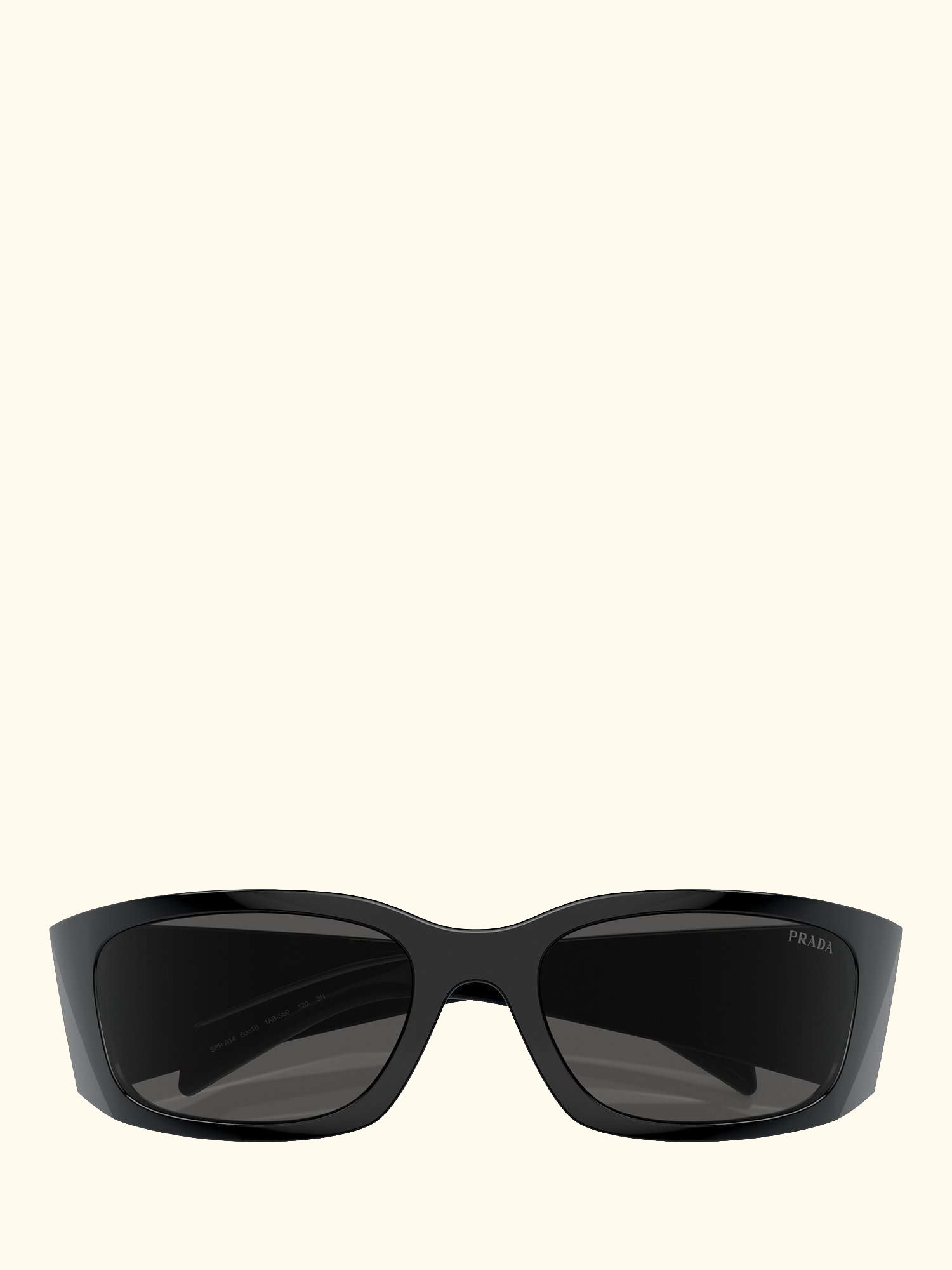 PR A14S Women's Wrap Sunglasses, Black/Grey