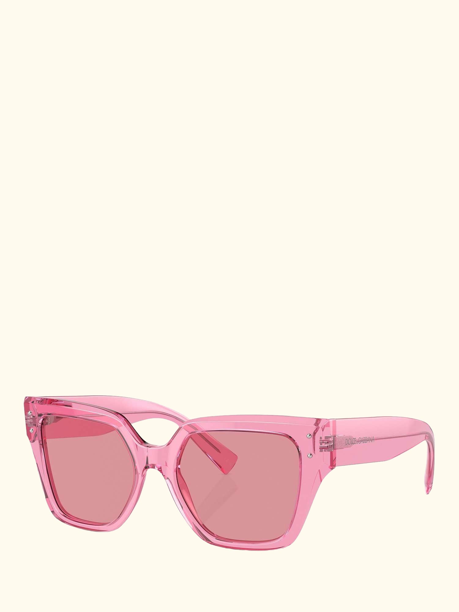 DG4471 Women's Rectangular Sunglasses, Transparent Pink/Pink