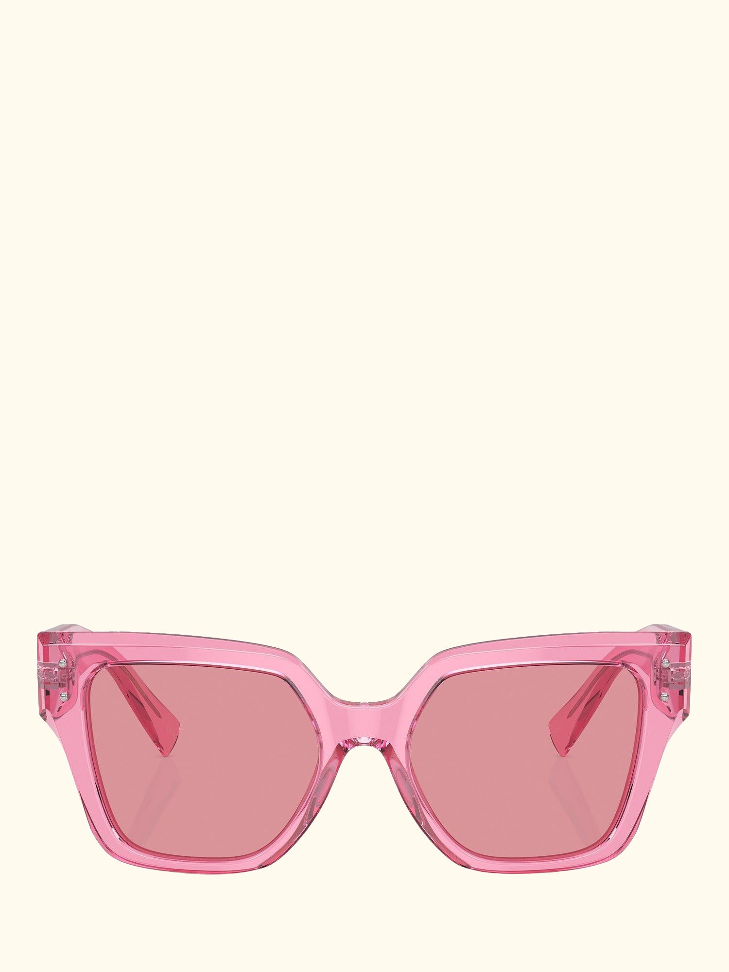 DG4471 Women's Rectangular Sunglasses, Transparent Pink/Pink