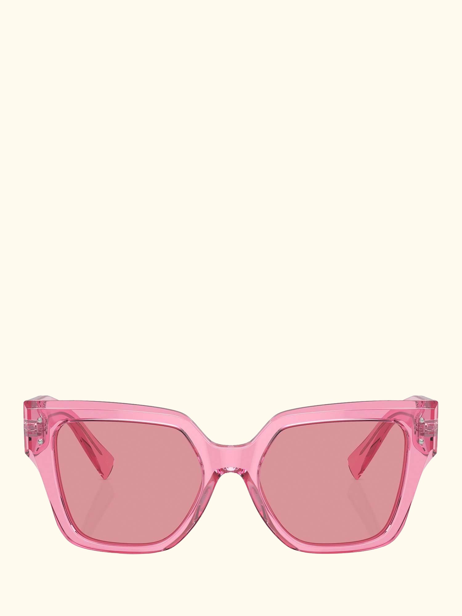 DG4471 Women's Rectangular Sunglasses, Transparent Pink/Pink