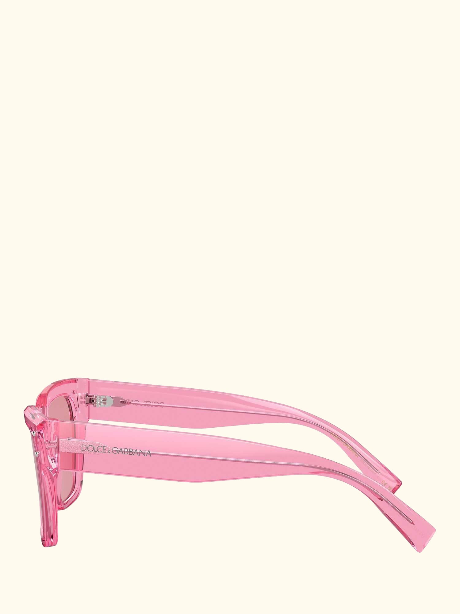DG4471 Women's Rectangular Sunglasses, Transparent Pink/Pink