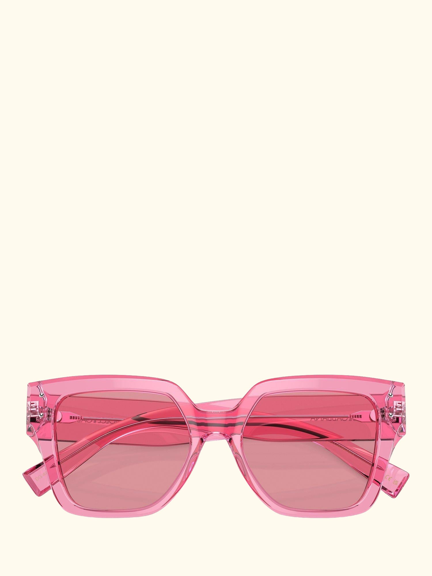 DG4471 Women's Rectangular Sunglasses, Transparent Pink/Pink