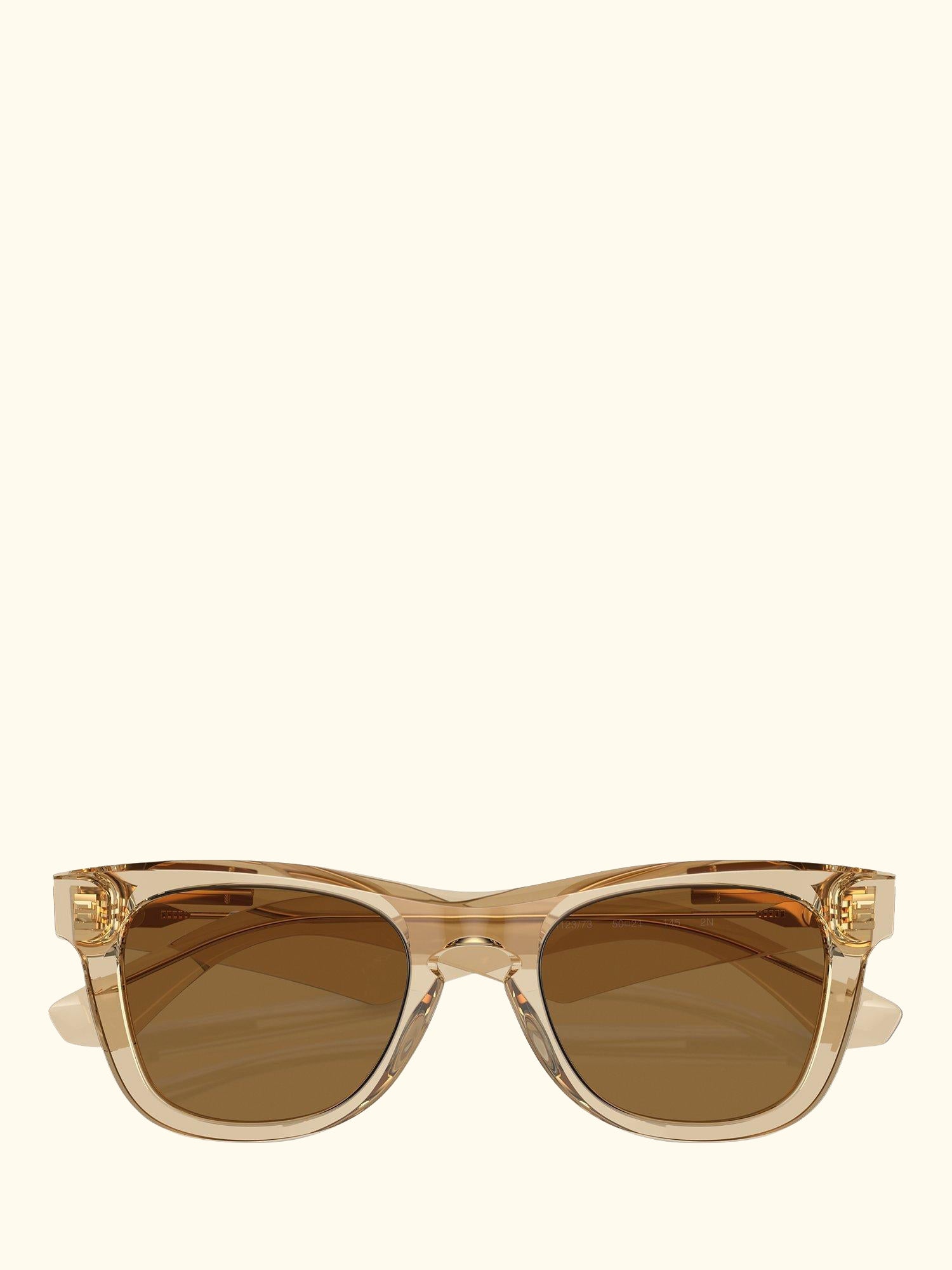 BE4426 Men's D-Frame Sunglasses, Clear Beige/Brown