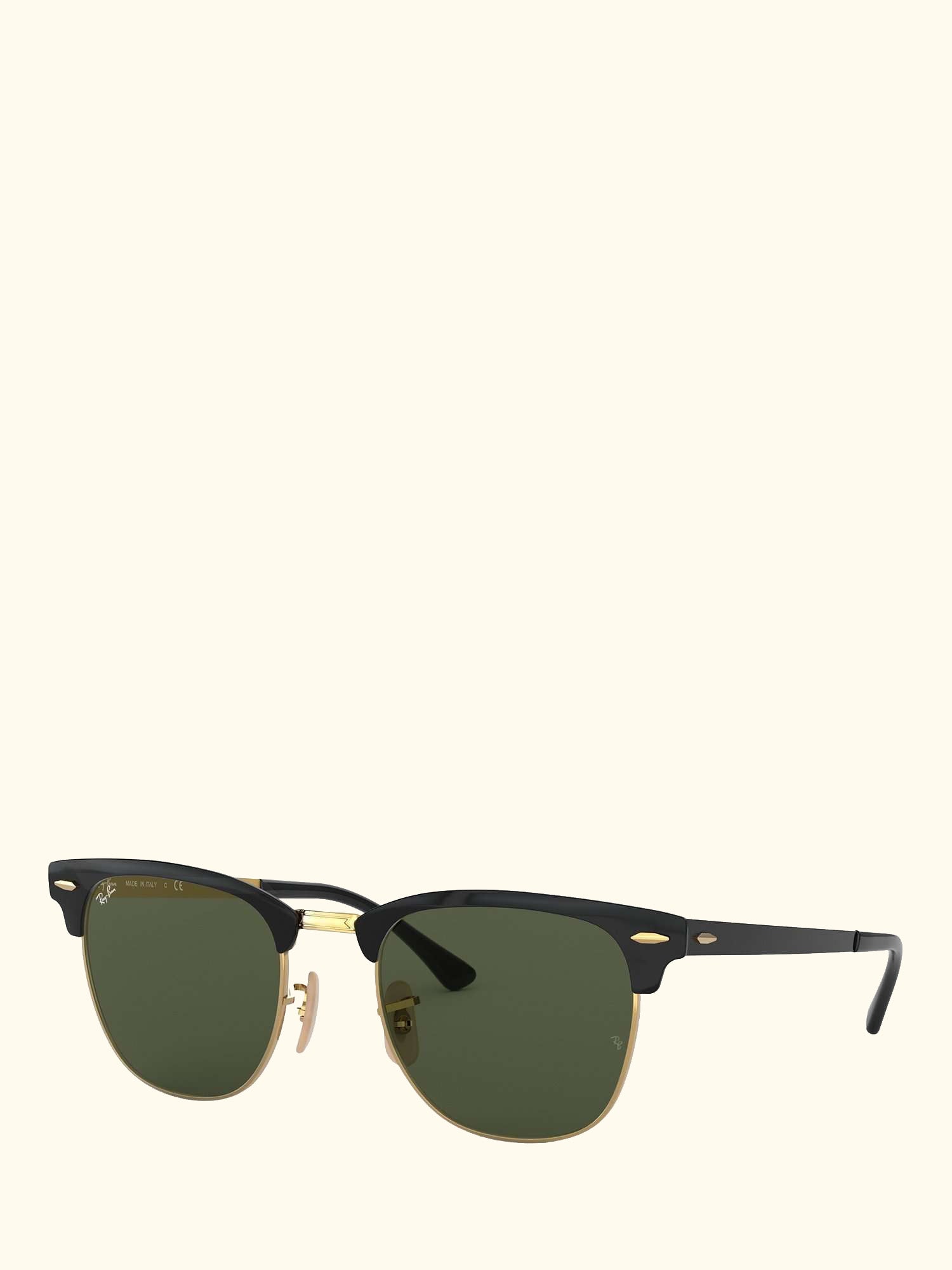 RB3716 Women's Rectangular Sunglasses, Black/Gold