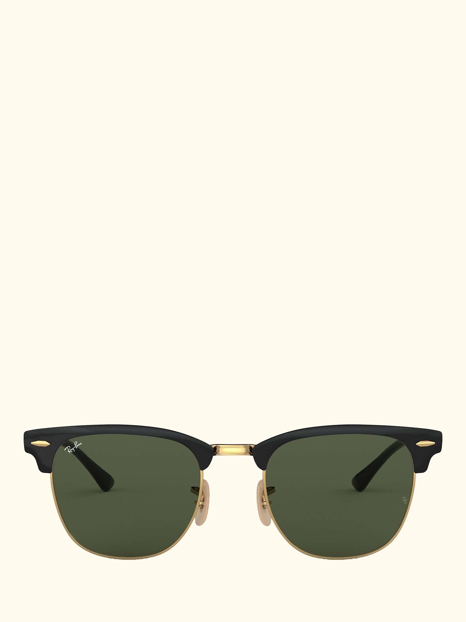 RB3716 Women's Rectangular Sunglasses, Black/Gold