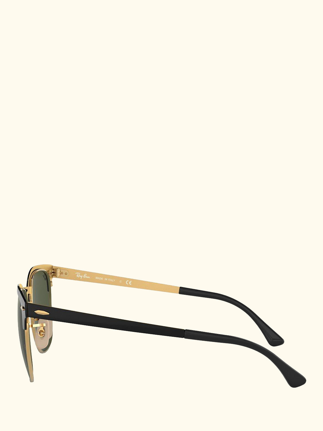 RB3716 Women's Rectangular Sunglasses, Black/Gold