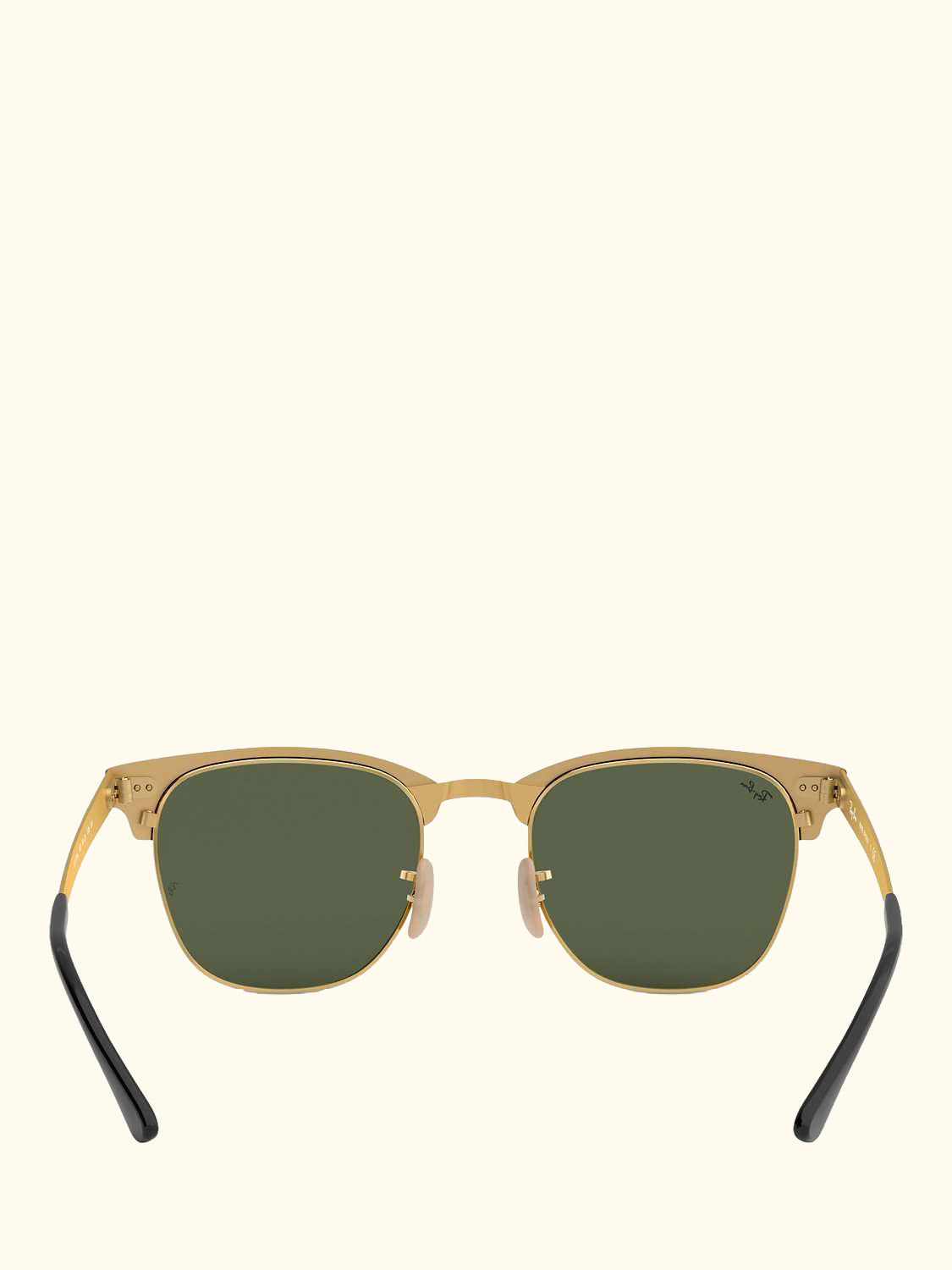 RB3716 Women's Rectangular Sunglasses, Black/Gold