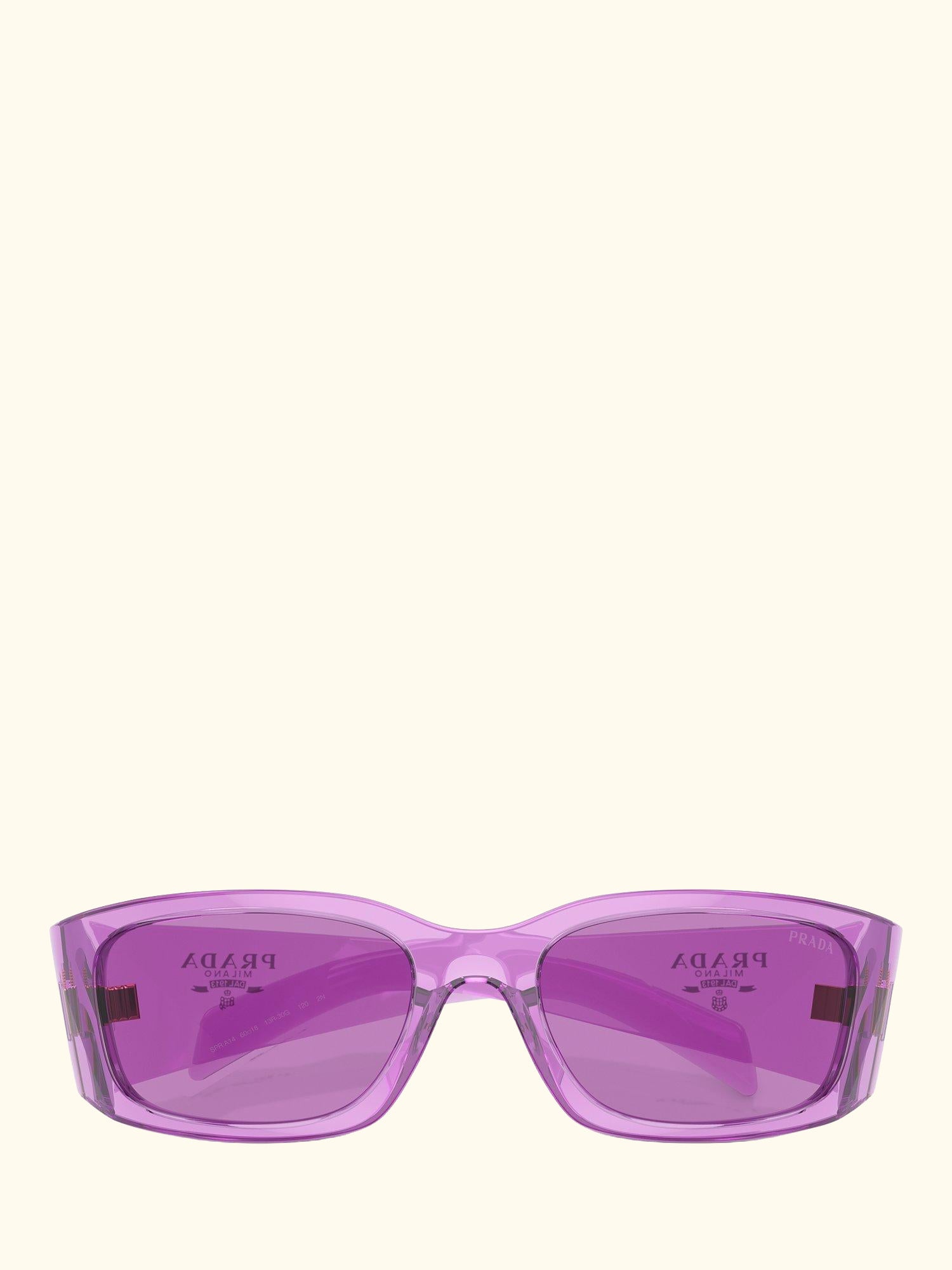 PR A14S Women's Wrap Sunglasses, Transparent Amethyst/Purple
