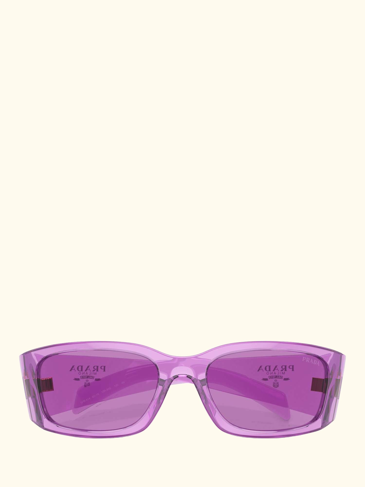 PR A14S Women's Wrap Sunglasses, Transparent Amethyst/Purple