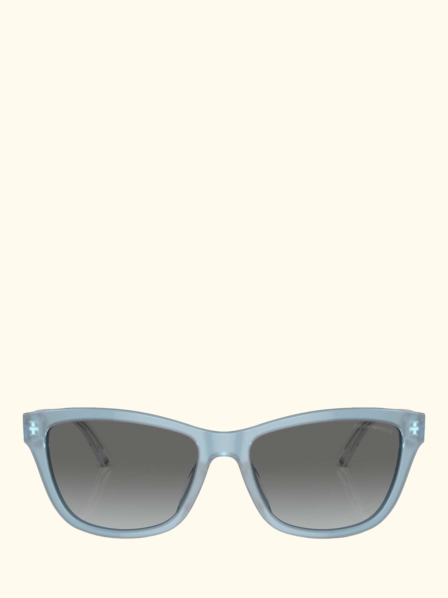 EA4227U Women's Rectangular Sunglasses, Opaline Azure/ Grey Gradient