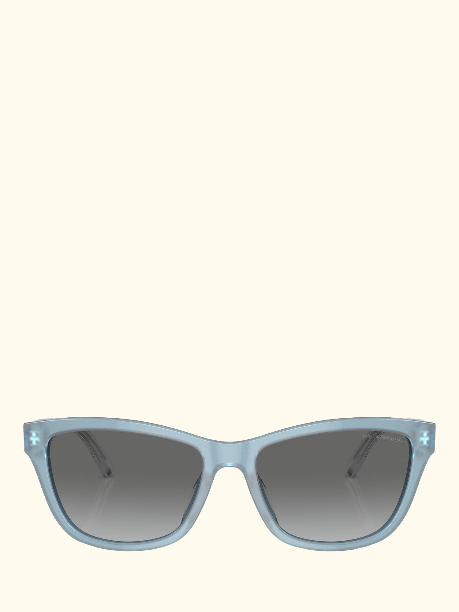 EA4227U Women's Rectangular Sunglasses, Opaline Azure/ Grey Gradient