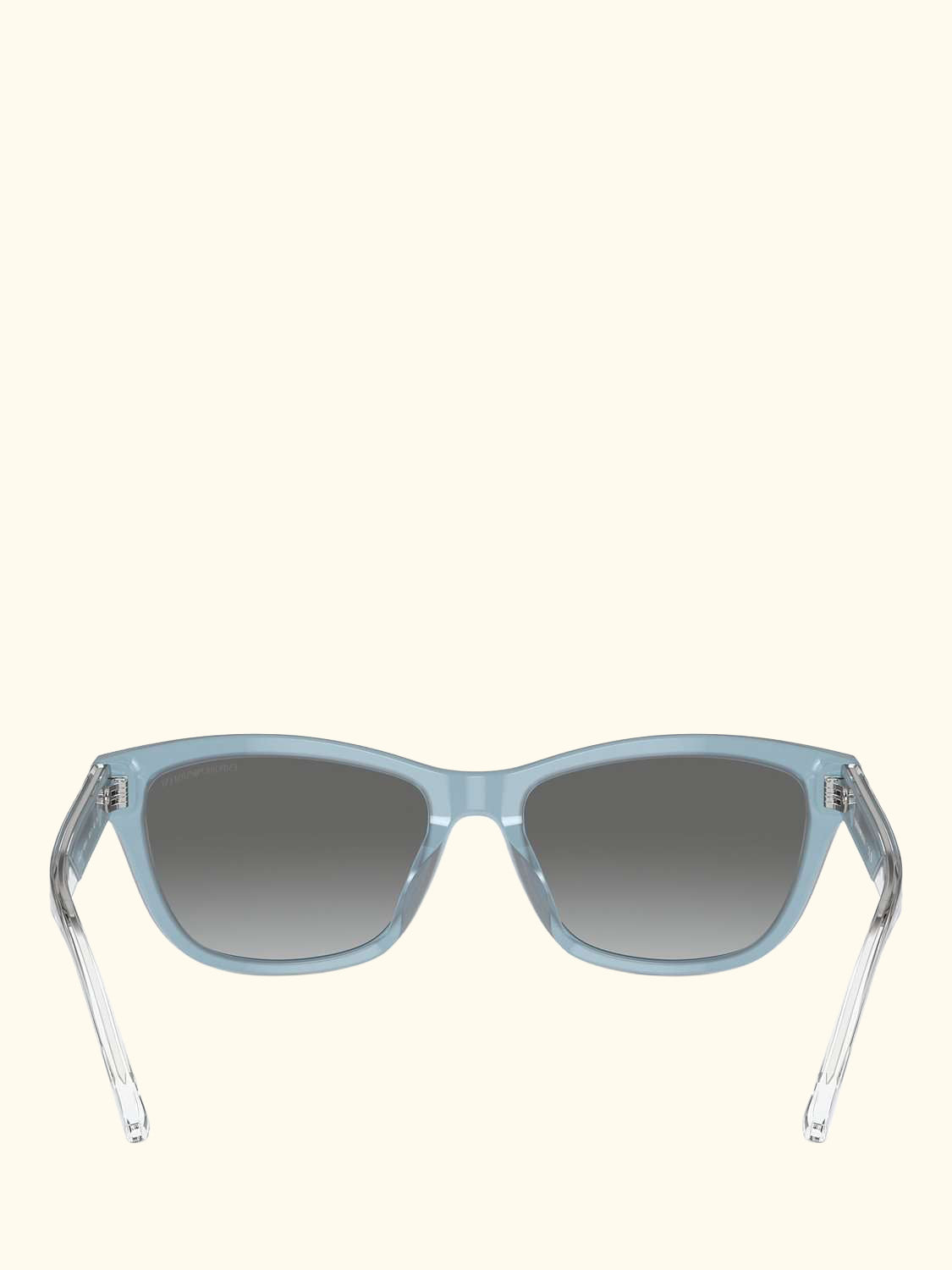EA4227U Women's Rectangular Sunglasses, Opaline Azure/ Grey Gradient