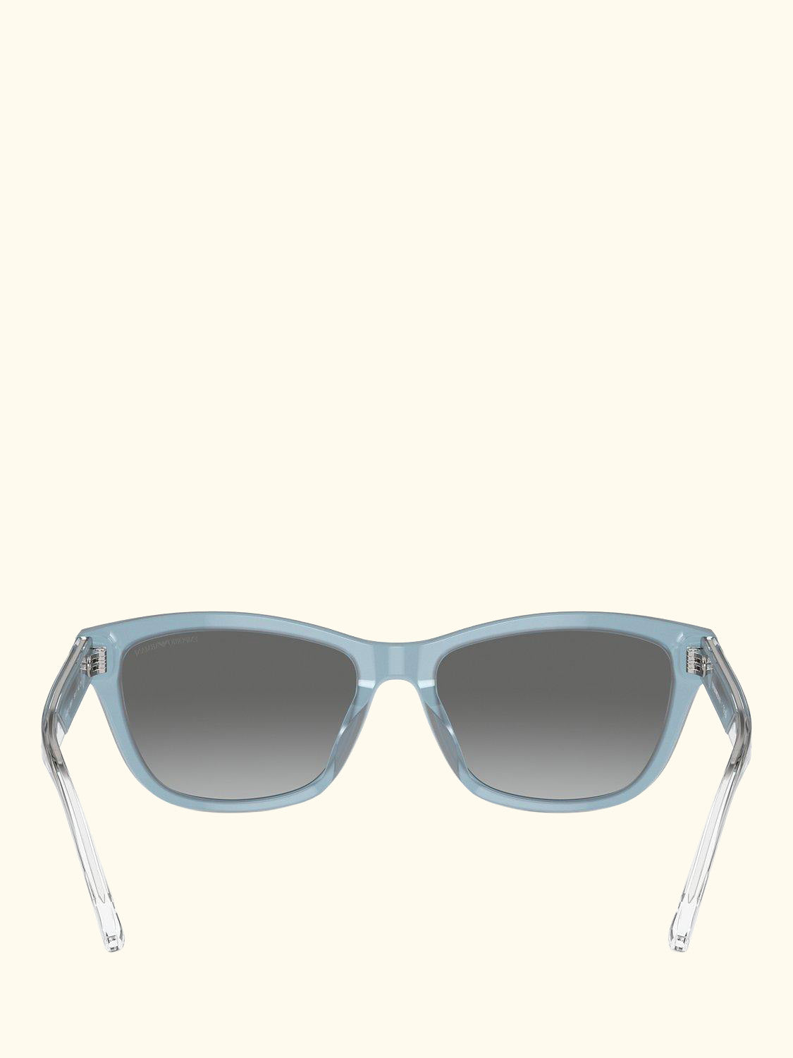 EA4227U Women's Rectangular Sunglasses, Opaline Azure/ Grey Gradient