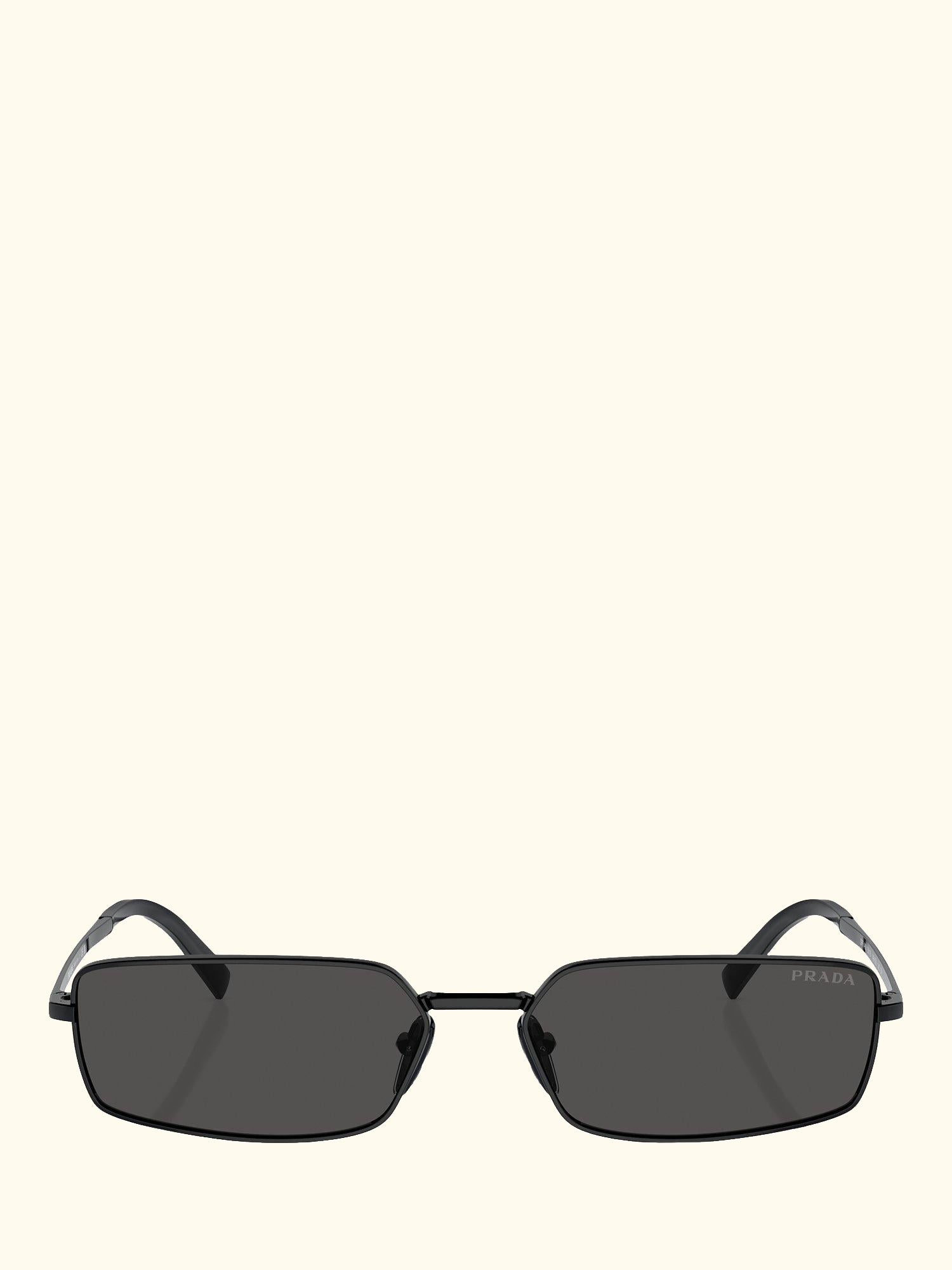 PR A60S Women's Rectangular Metal Frame Sunglasses, Black/Grey