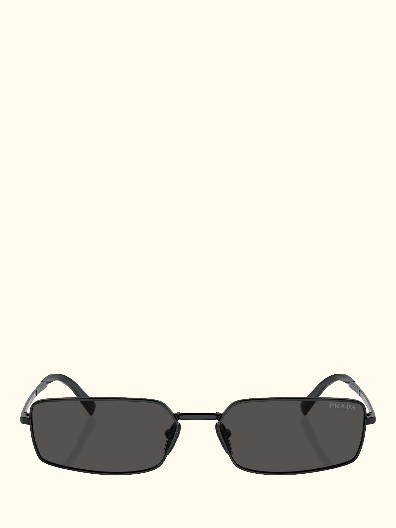 PR A60S Women's Rectangular Metal Frame Sunglasses, Black/Grey