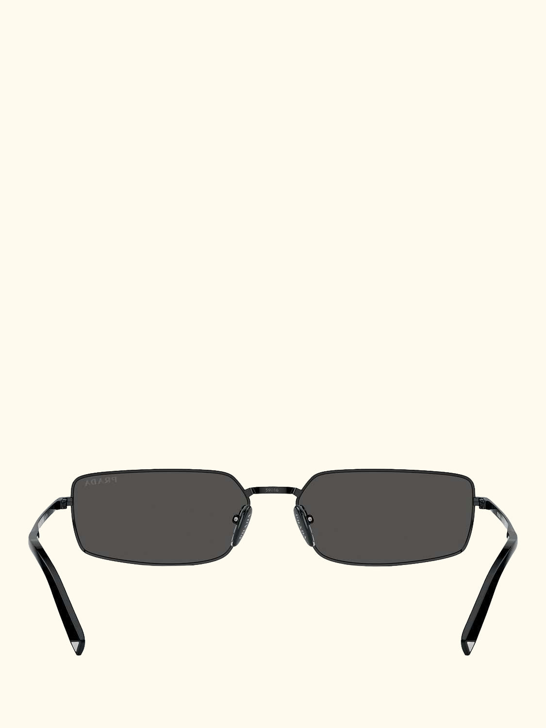 PR A60S Women's Rectangular Metal Frame Sunglasses, Black/Grey