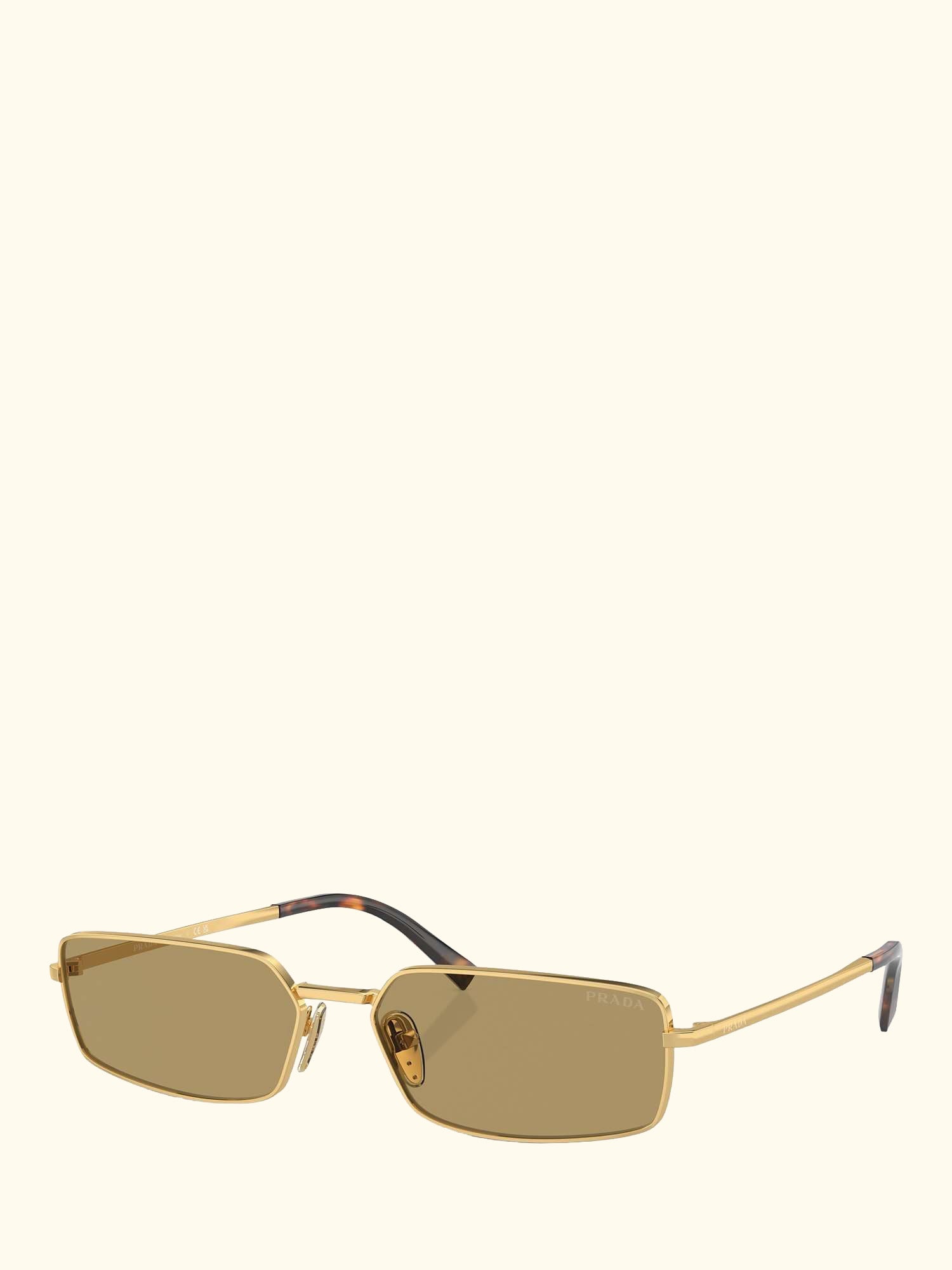 PR A60S Women's Rectangular Sunglasses, Gold