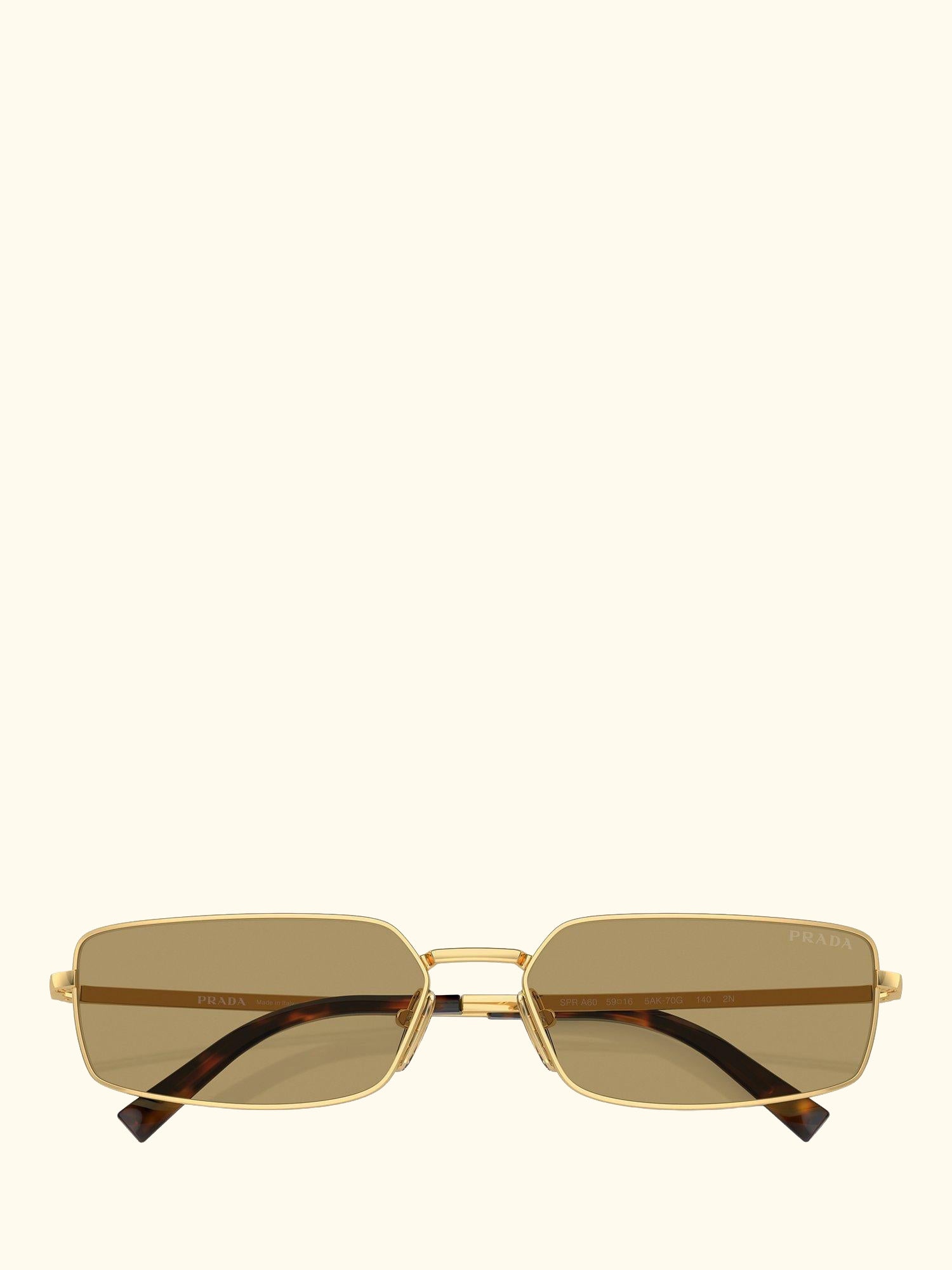 PR A60S Women's Rectangular Sunglasses, Gold