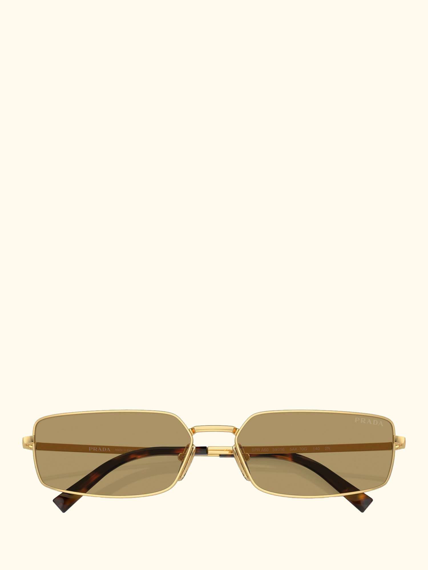 PR A60S Women's Rectangular Sunglasses, Gold